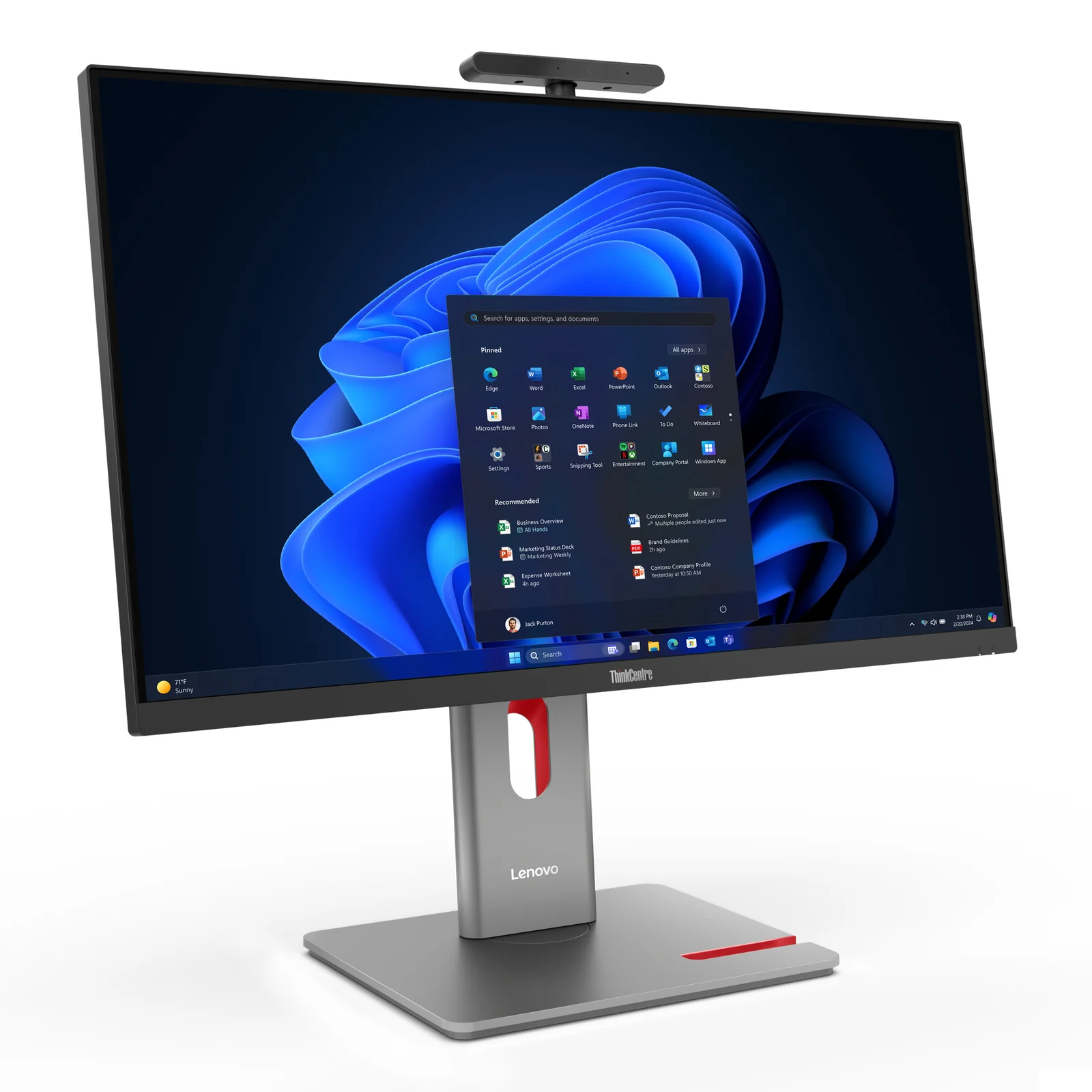 Lenovo ThinkCentre M90a Pro Gen 6 Intel Core Ultra 5 235 68,6 cm (27") 2560 x 1440 pixels PC All-in-One 16 Go DDR5-SDRAM 512 Go SSD Windows 11 Pro Wi-Fi 6E (802.11ax) Noir