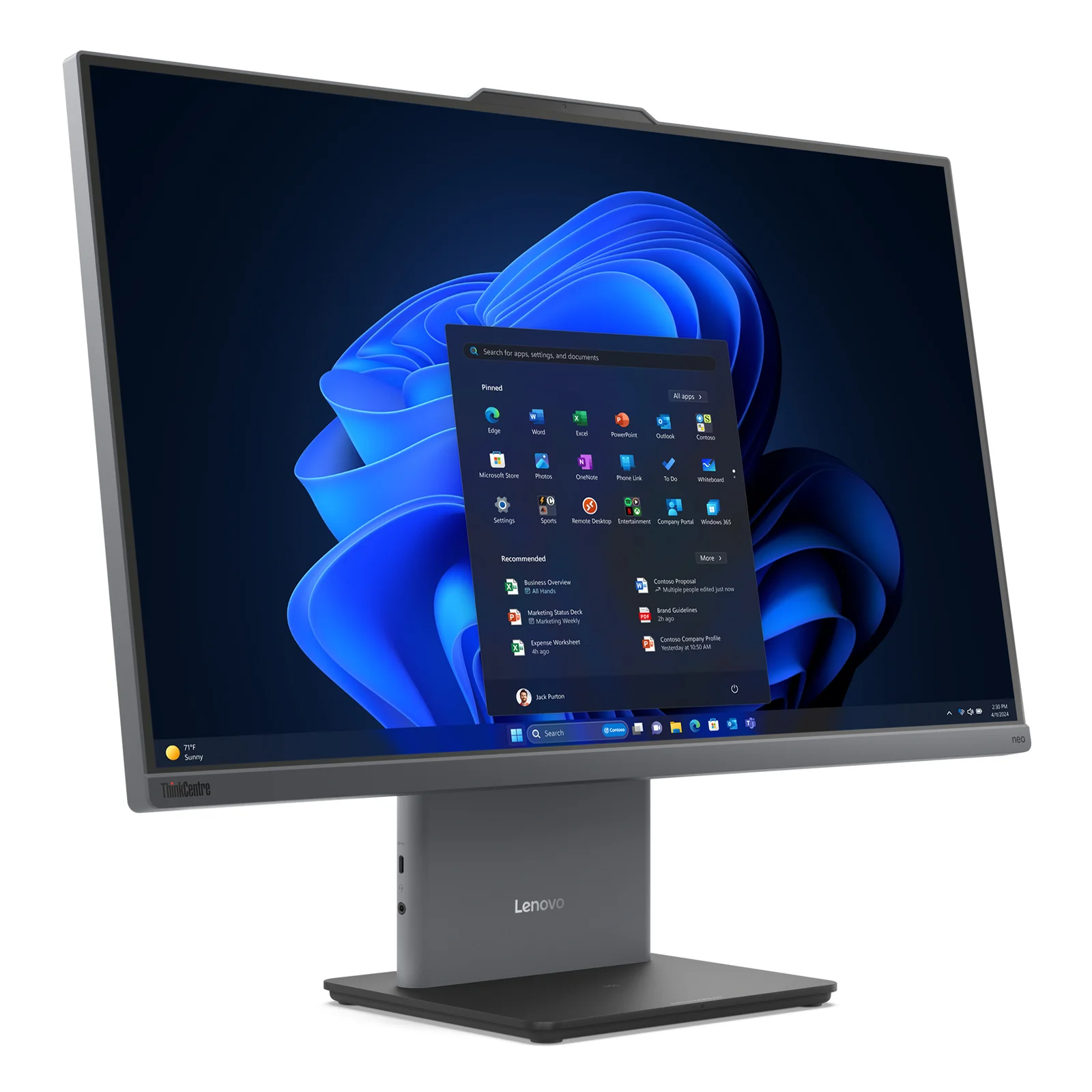 Lenovo ThinkCentre neo 50a 27 Gen 5 Intel® Core™ i7 i7-13620H 68,6 cm (27") 1920 x 1080 pixels PC All-in-One 16 Go DDR5-SDRAM 512 Go SSD Windows 11 Pro Wi-Fi 6 (802.11ax) Gris