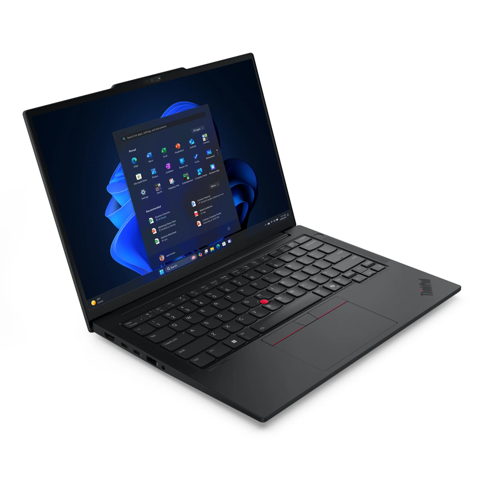 Lenovo ThinkPad E14 Gen 7 (Intel) Copilot+ PC Intel Core Ultra 5 226V Ordinateur portable 35,6 cm (14") WUXGA 16 Go LPDDR5x-SDRAM 512 Go SSD Wi-Fi 6E (802.11ax) Windows 11 Pro Allemand Noir