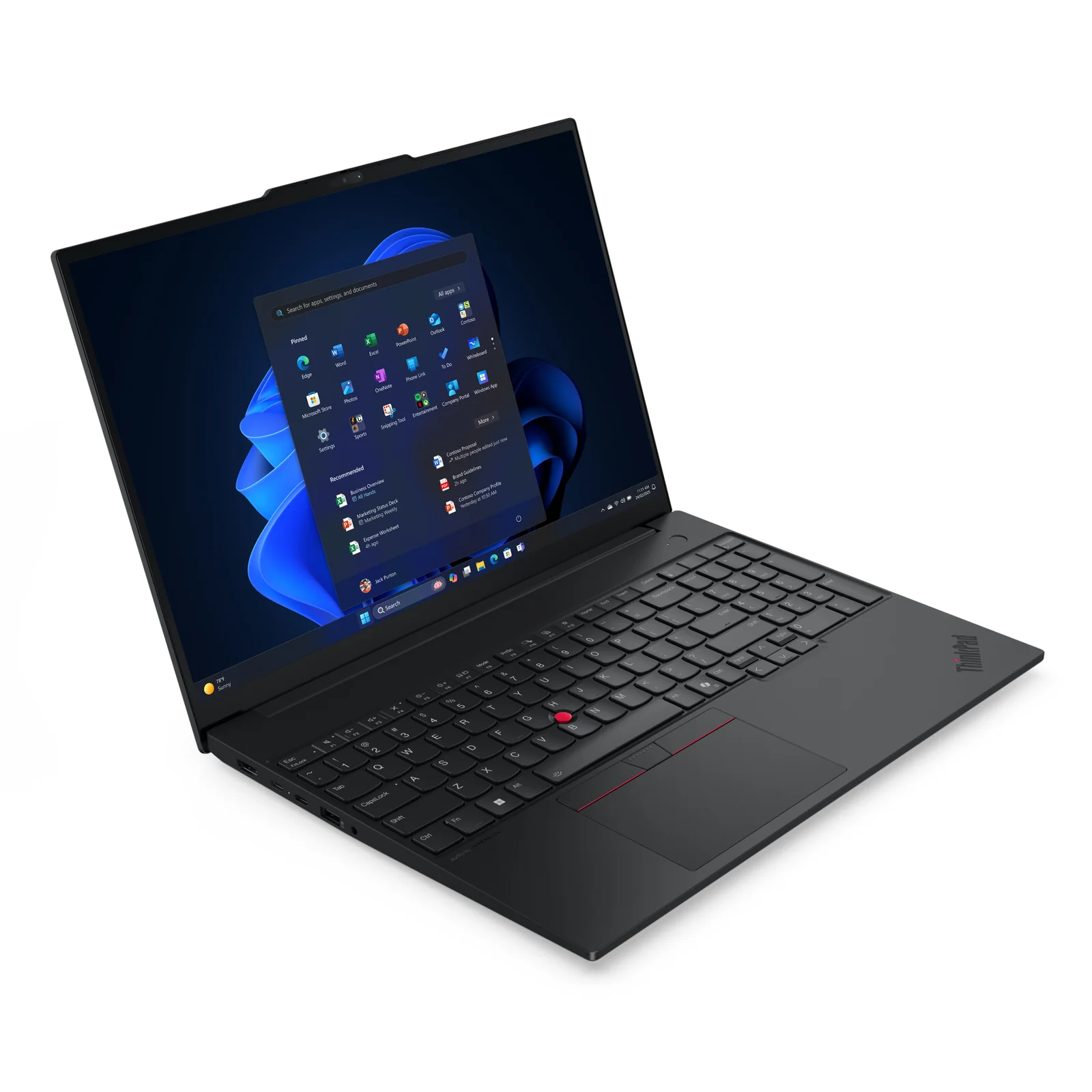 Lenovo ThinkPad E16 Gen 3 (AMD) AMD Ryzen™ 5 220 Ordinateur portable 40,6 cm (16") WUXGA 32 Go DDR5-SDRAM 1 To SSD Wi-Fi 6E (802.11ax) Windows 11 Pro Allemand Noir