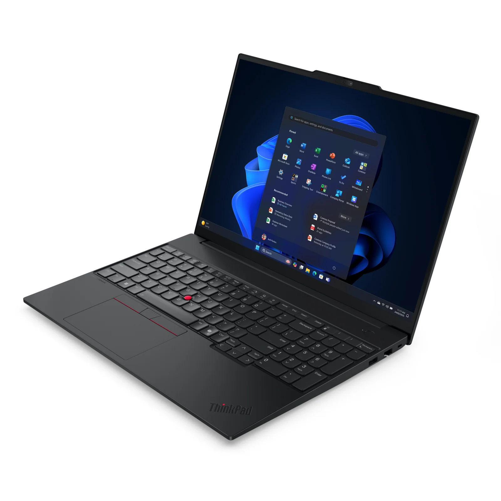 Lenovo ThinkPad E16 Gen 3 (Intel) Copilot+ PC Intel Core Ultra 5 228V Ordinateur portable 40,6 cm (16") WUXGA 32 Go LPDDR5x-SDRAM 1 To SSD Wi-Fi 6E (802.11ax) Windows 11 Pro Allemand Noir