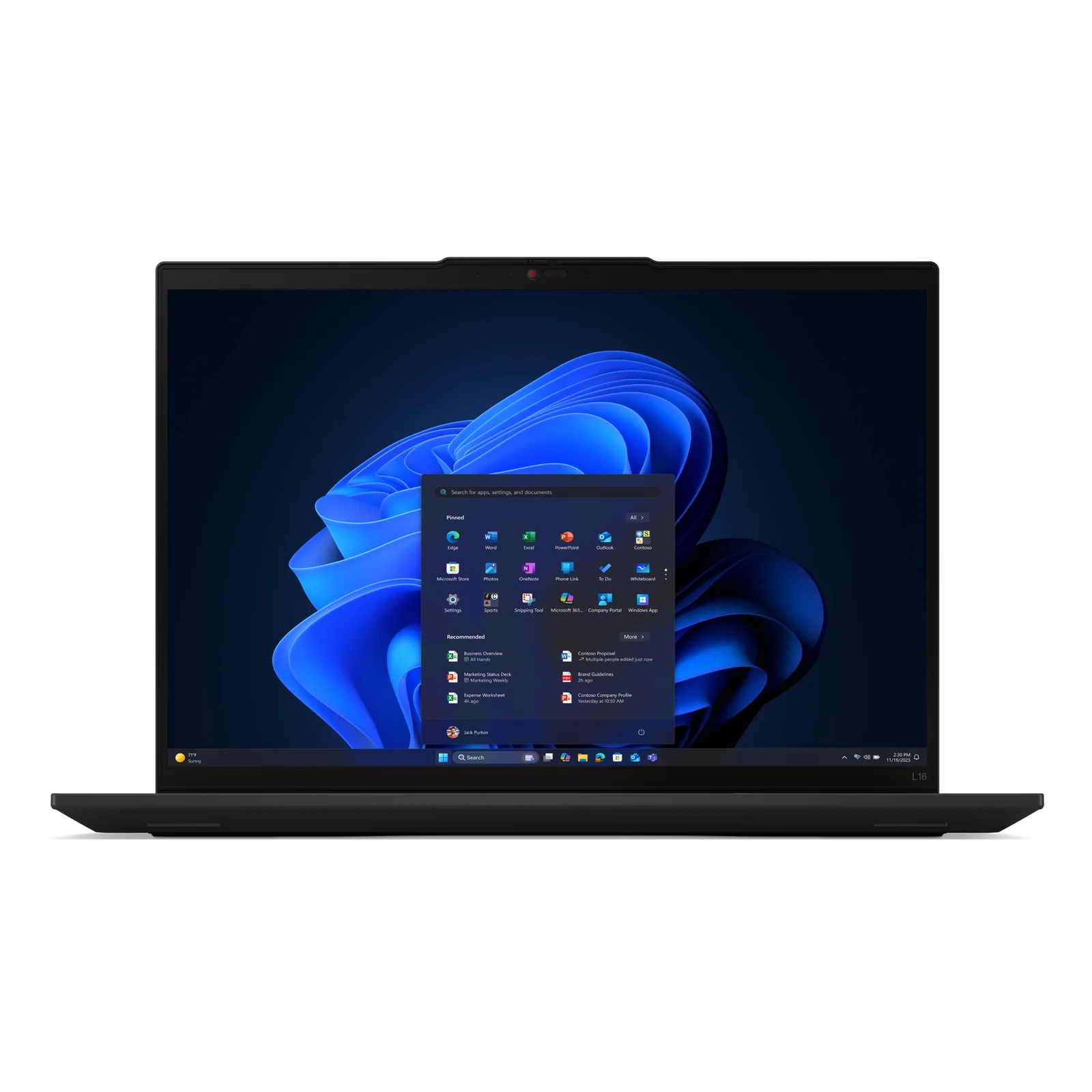Lenovo ThinkPad L16 Gen 2 (AMD) AMD Ryzen™ 5 PRO PRO 215 Ordinateur portable 40,6 cm (16") WUXGA 32 Go DDR5-SDRAM 1 To SSD Wi-Fi 7 (802.11be) Windows 11 Pro Allemand Noir