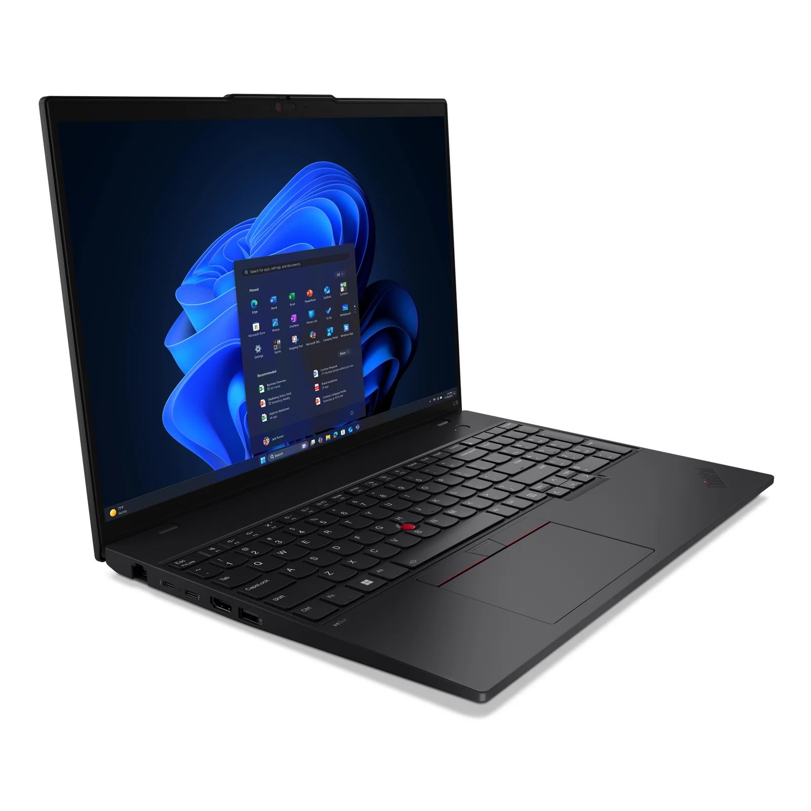 Lenovo ThinkPad L16 Gen 2 (AMD) Copilot+ PC AMD Ryzen AI 7 350 Ordinateur portable 40,6 cm (16") WUXGA 32 Go DDR5-SDRAM 1 To SSD Wi-Fi 7 (802.11be) Windows 11 Pro Allemand Noir