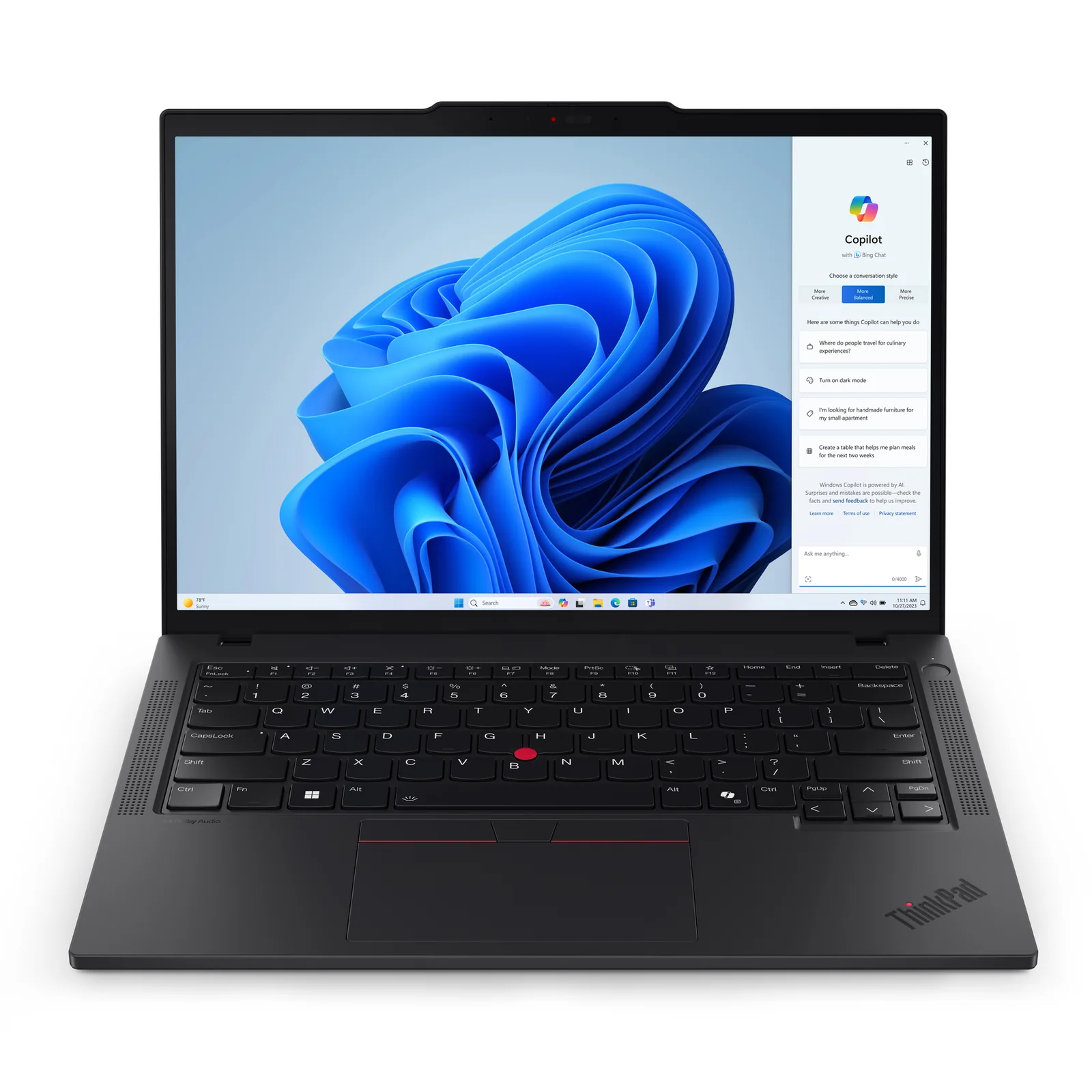 ThinkPad T14 Gen 5 (AMD) AMD Ryzen™ 5 PRO 8540U Ordinateur portable 35,6 cm (14") WUXGA 8 Go DDR5-SDRAM 256 Go SSD Wi-Fi 6E (802.11ax) Windows 11 Pro Français Noir