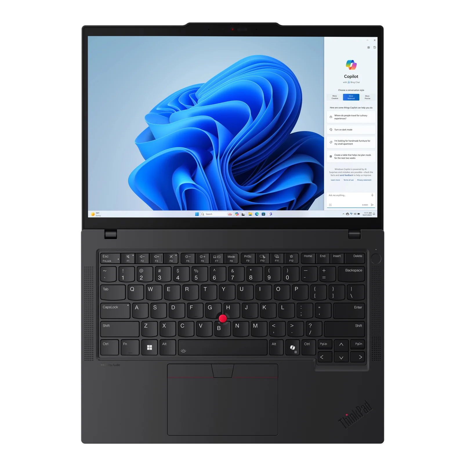 Lenovo ThinkPad T14 Gen 5 (AMD) AMD Ryzen™ 5 PRO 8540U Ordinateur portable 35,6 cm (14") WUXGA 8 Go DDR5-SDRAM 256 Go SSD Wi-Fi 6E (802.11ax) Windows 11 Pro Français Noir