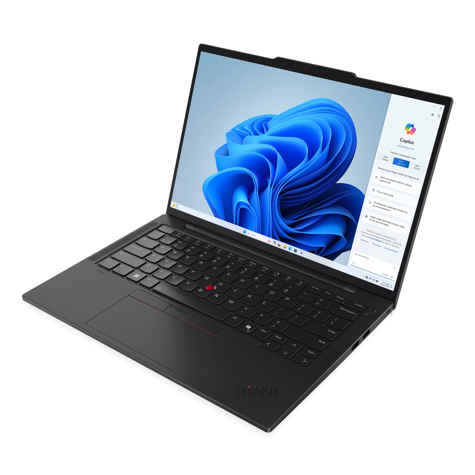 Lenovo ThinkPad T14s Gen 5 Intel Core Ultra 7 155U Ordinateur portable 35,6 cm (14") WUXGA 16 Go LPDDR5x-SDRAM 512 Go SSD Wi-Fi 6E (802.11ax) Windows 11 Pro Français Noir
