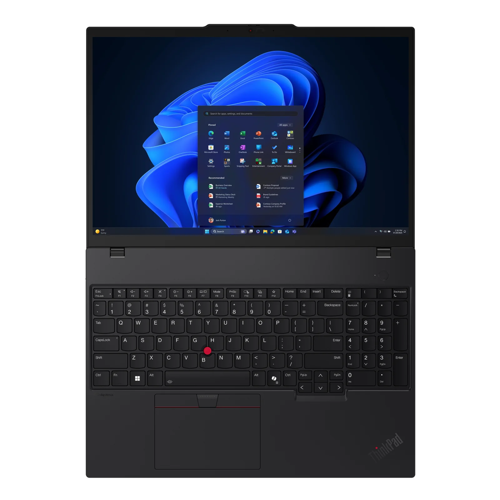 Lenovo ThinkPad T16 Gen 4 (Intel) Intel Core Ultra 5 225U Ordinateur portable 40,6 cm (16") WUXGA 16 Go DDR5-SDRAM 512 Go SSD Wi-Fi 6E (802.11ax) Windows 11 Pro Allemand Noir