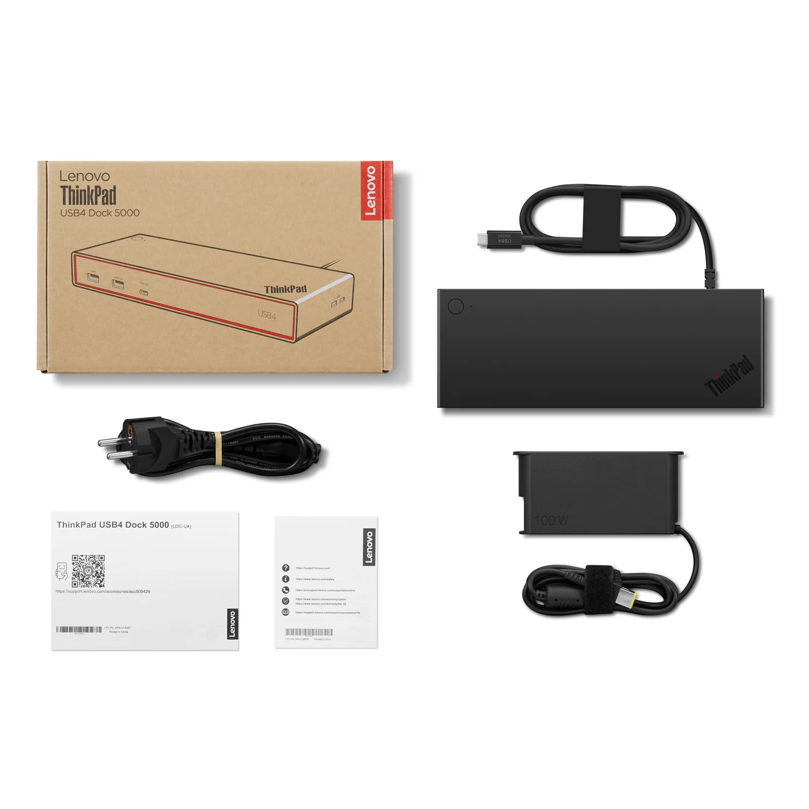 Lenovo ThinkPad USB4 Dock 5000 Avec fil Thunderbolt 4 Noir
