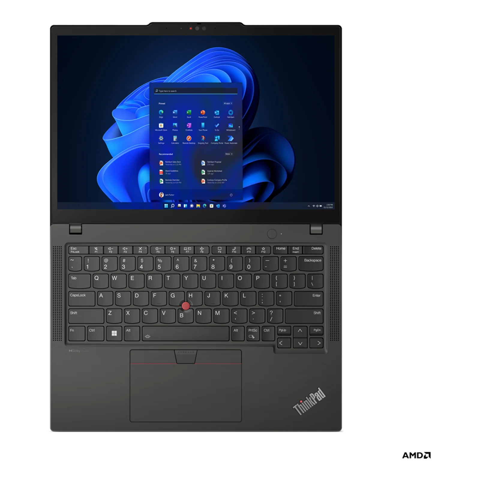 Lenovo ThinkPad X13 Gen 4 (AMD) AMD Ryzen™ 7 PRO 7840U Ordinateur portable 33,8 cm (13.3") WUXGA 16 Go LPDDR5x-SDRAM 512 Go SSD Wi-Fi 6E (802.11ax) Windows 11 Pro Français Noir