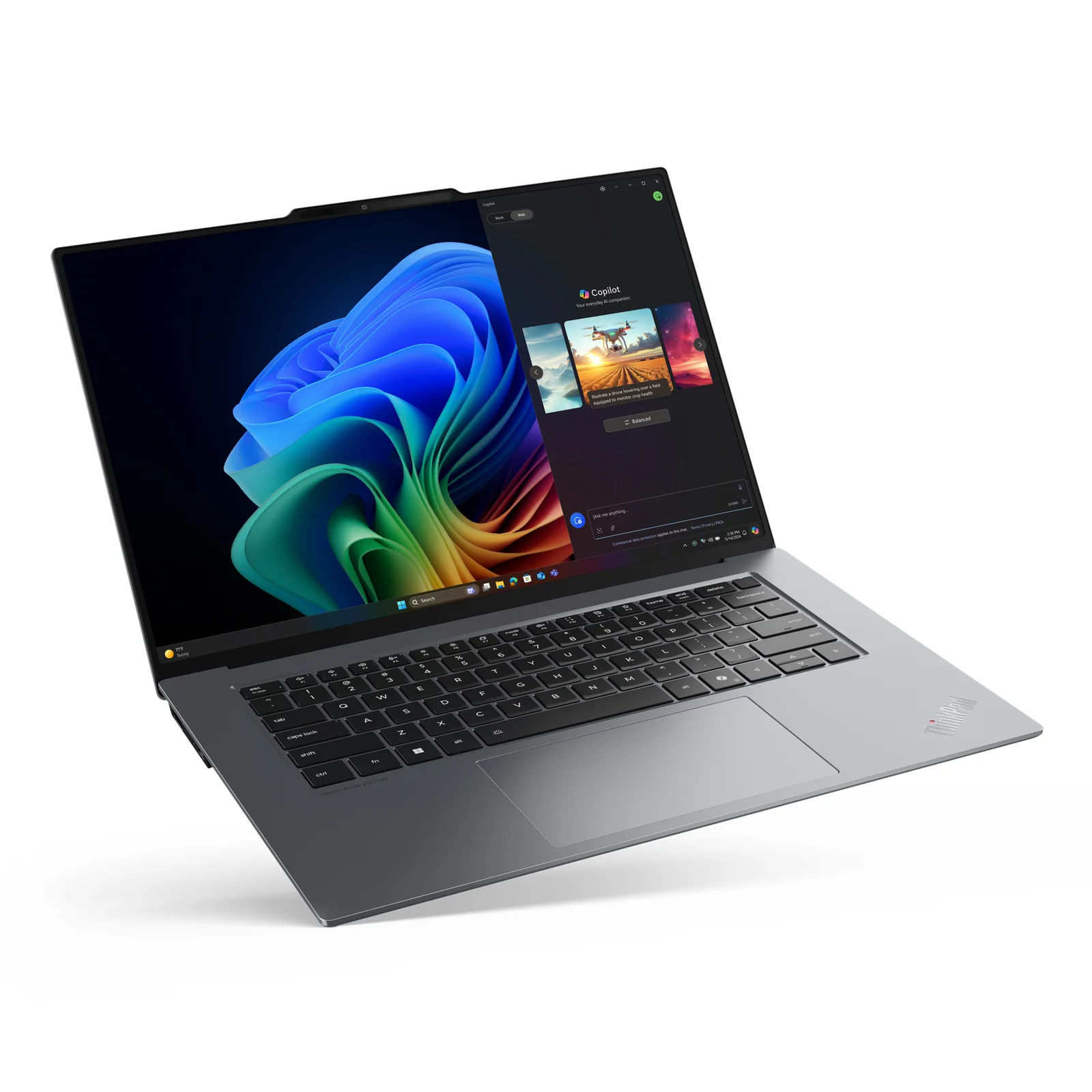 Lenovo ThinkPad X9-15 Gen 1 Aura Edition Copilot+ PC Intel Core Ultra 5 226V Ordinateur portable 38,9 cm (15.3") Écran tactile 2.8K 16 Go LPDDR5x-SDRAM 512 Go SSD Wi-Fi 7 (802.11be) Windows 11 Pro Français Gris