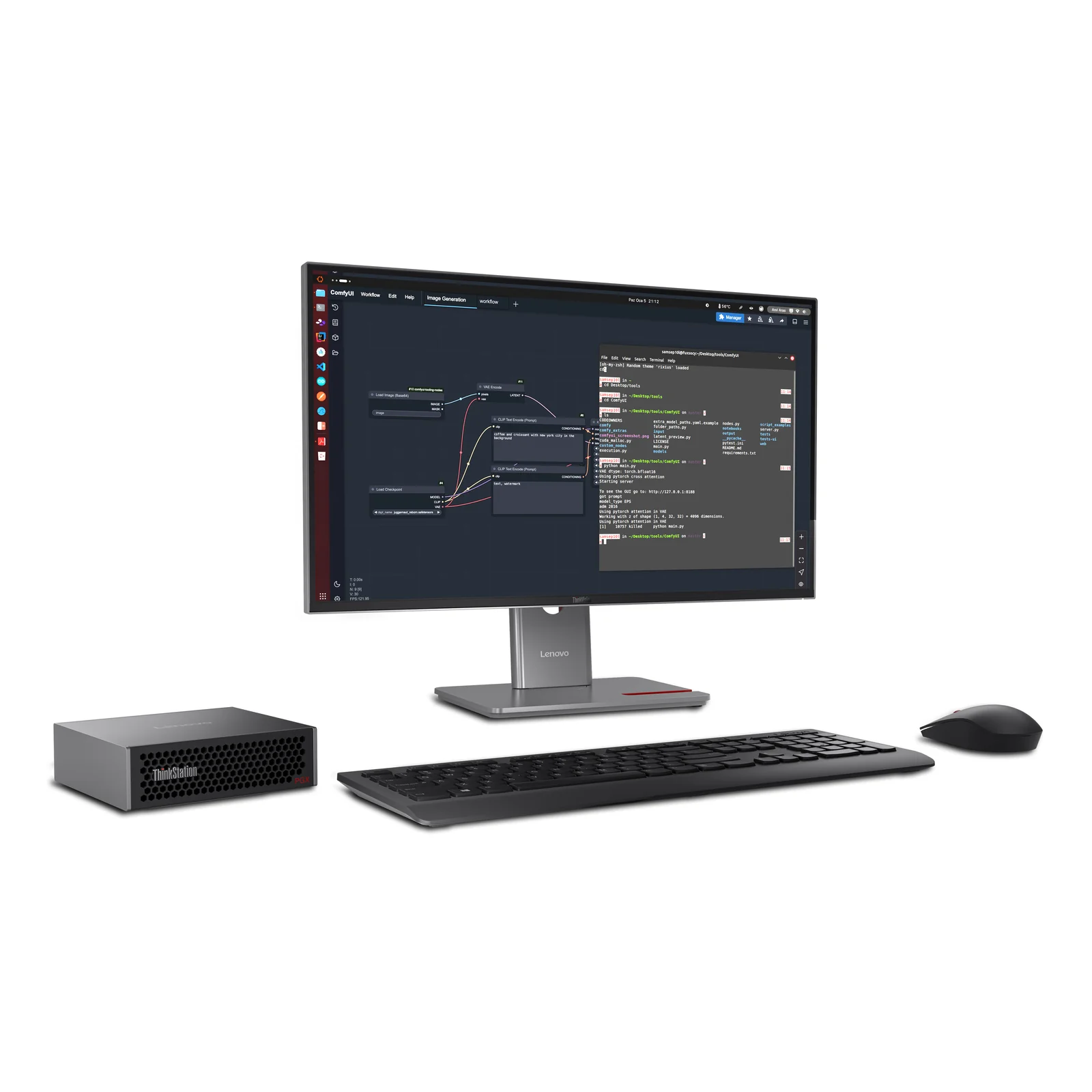 Lenovo ThinkStation PGX GB10 128 Go LPDDR5x-SDRAM 1 To SSD DGX OS Mini Tower Mini PC Noir