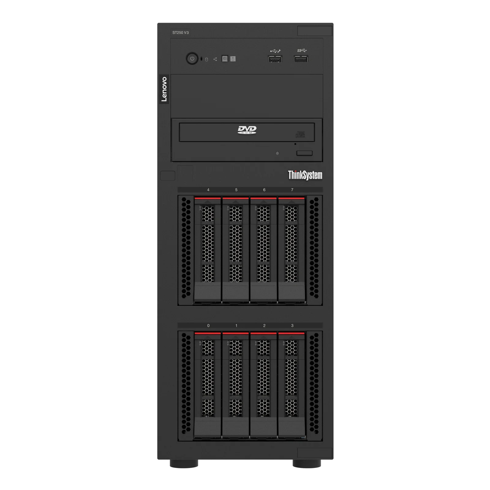ThinkSystem ST250 V3 serveur 1,92 To Tower Intel® Xeon® 6353P 2,7 GHz 32 Go DDR5-SDRAM 800 W
