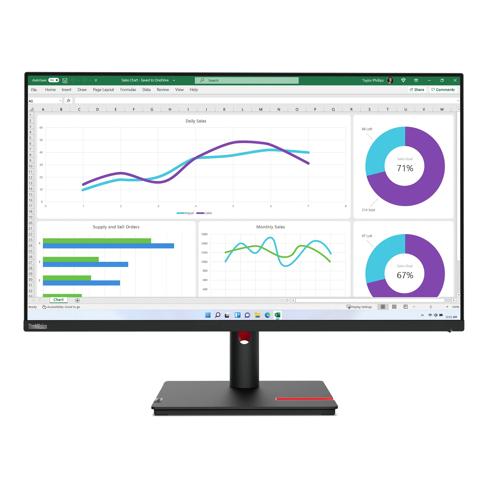 Lenovo ThinkVision T32h-30 écran plat de PC 80 cm (31.5") 2560 x 1440 pixels Quad HD LED Noir