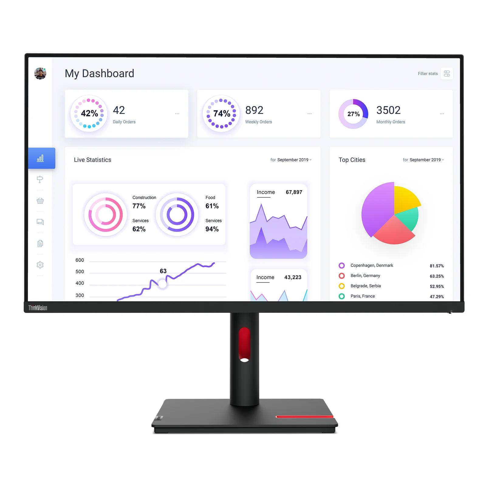 ThinkVision T32p-30 écran plat de PC 80 cm (31.5") 3840 x 2160 pixels 4K Ultra HD LED Noir