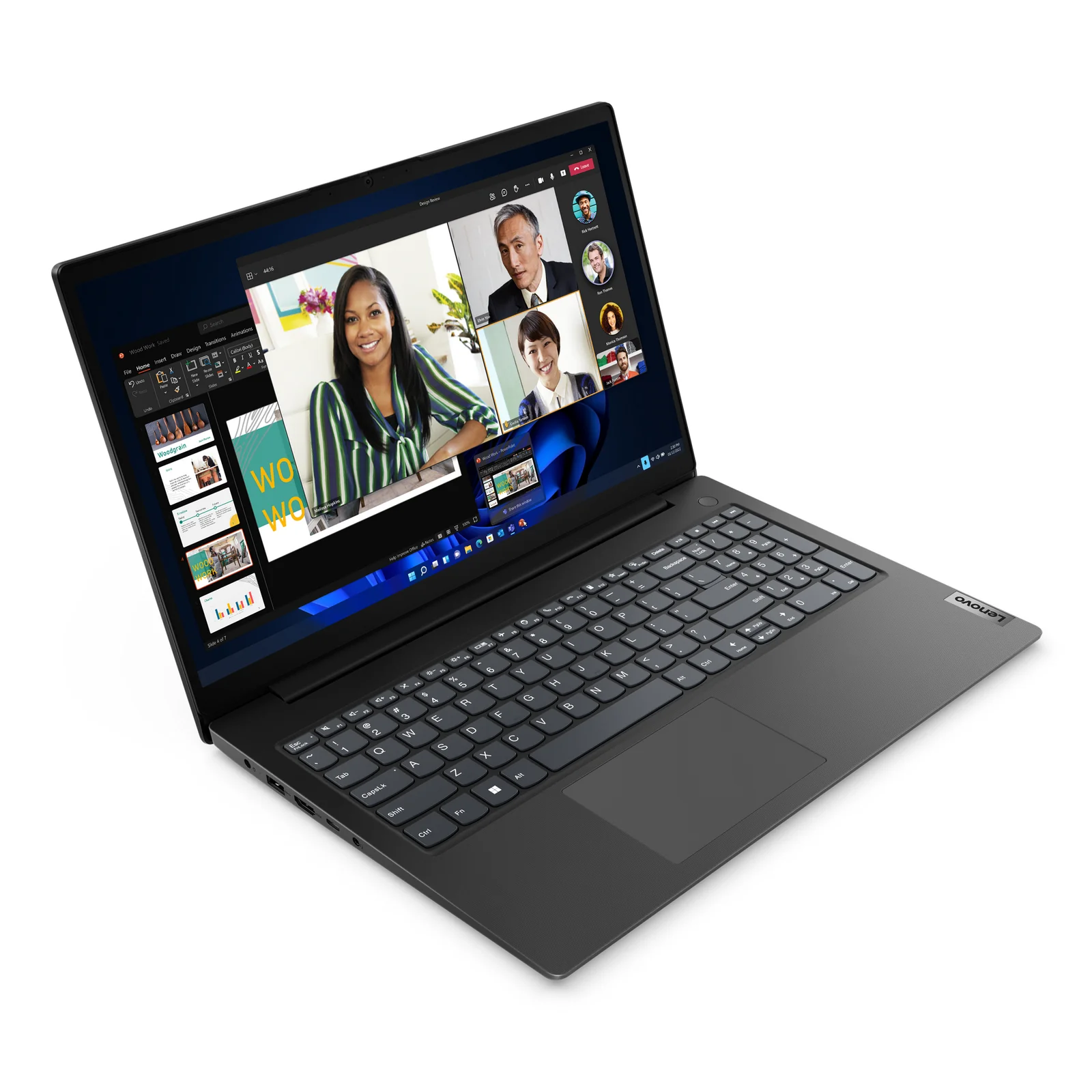 Lenovo V15 G4 AMN AMD Athlon 7120U Ordinateur portable 39,6 cm (15.6") Full HD 8 Go LPDDR5-SDRAM 256 Go SSD Wi-Fi 6 (802.11ax) Allemand Noir