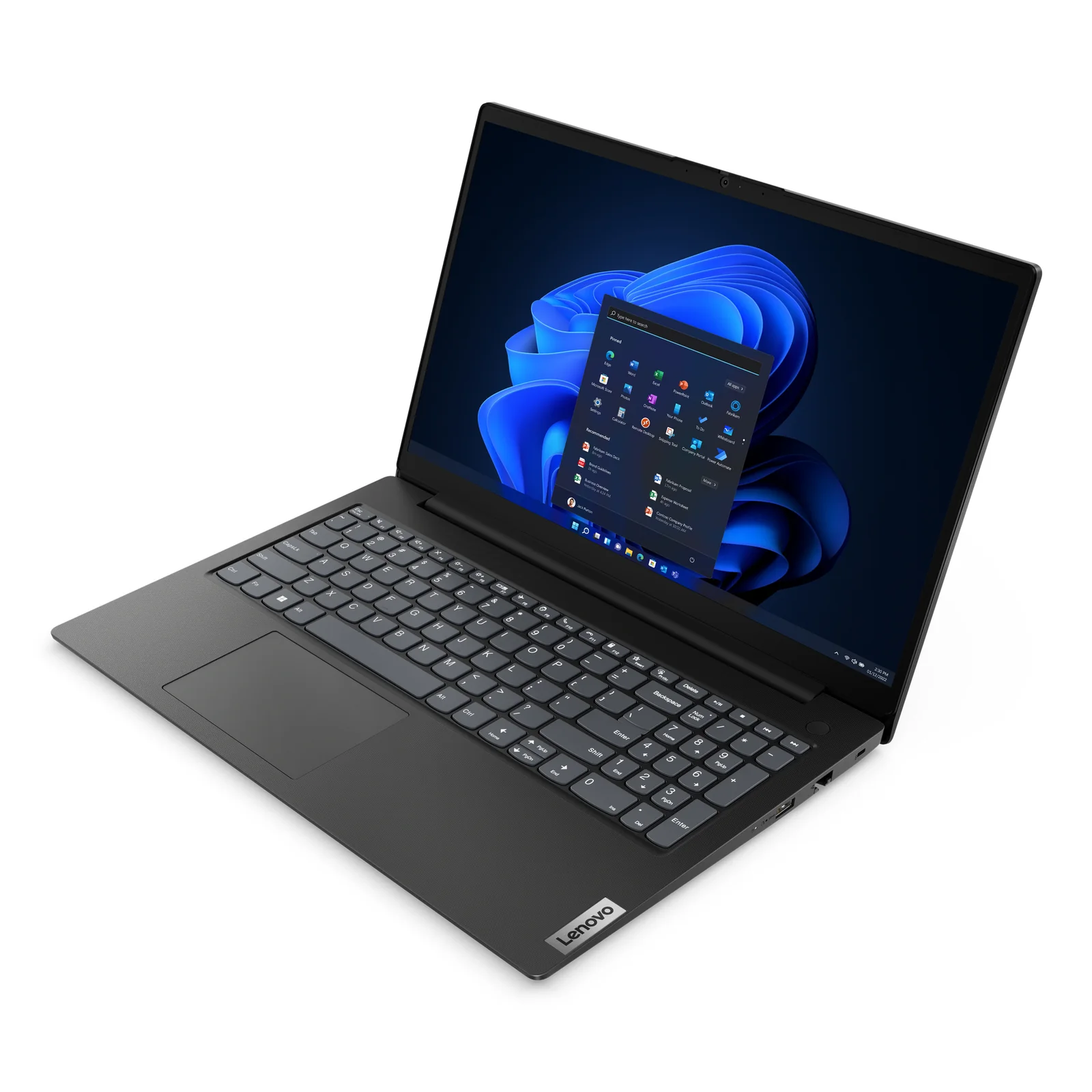 Lenovo V15 G4 AMN AMD Athlon 7120U Ordinateur portable 39,6 cm (15.6") Full HD 8 Go LPDDR5-SDRAM 256 Go SSD Wi-Fi 6 (802.11ax) Allemand Noir