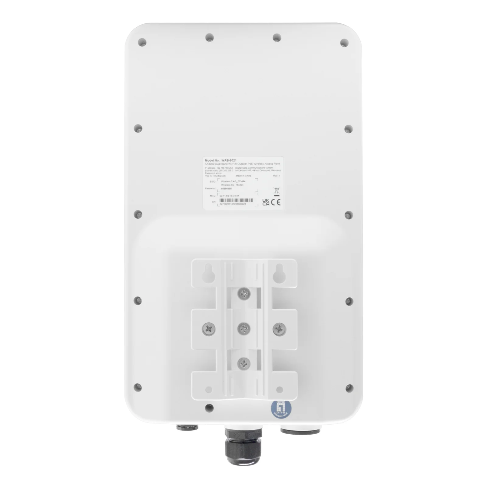 LevelOne AX3000 3000 Mbit/s Blanc Connexion Ethernet, supportant l'alimentation via ce port (PoE)