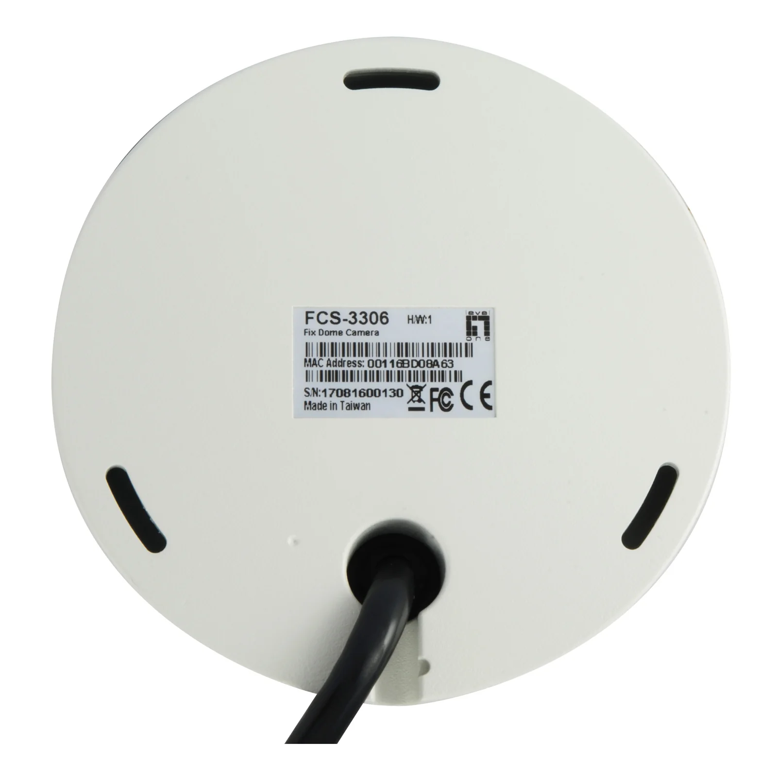 LevelOne FCS-3306 caméra de sécurité Dôme Caméra de sécurité IP Intérieure et extérieure 2048 x 1536 pixels Plafond/mur