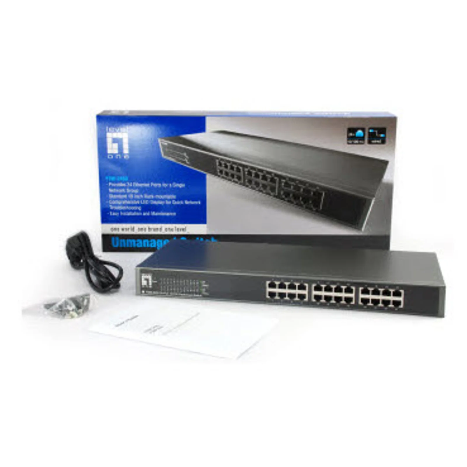 LevelOne FSW-2450 commutateur réseau Non-géré Fast Ethernet (10/100) Noir