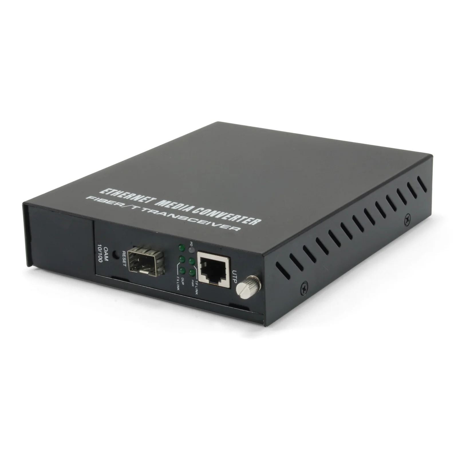 LevelOne FVM-1000 convertisseur de support réseau 100 Mbit/s Noir