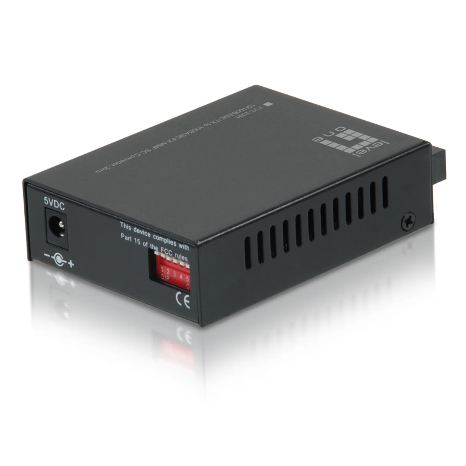 LevelOne FVT-2001 convertisseur de support réseau 100 Mbit/s 1310 nm Multimode Noir
