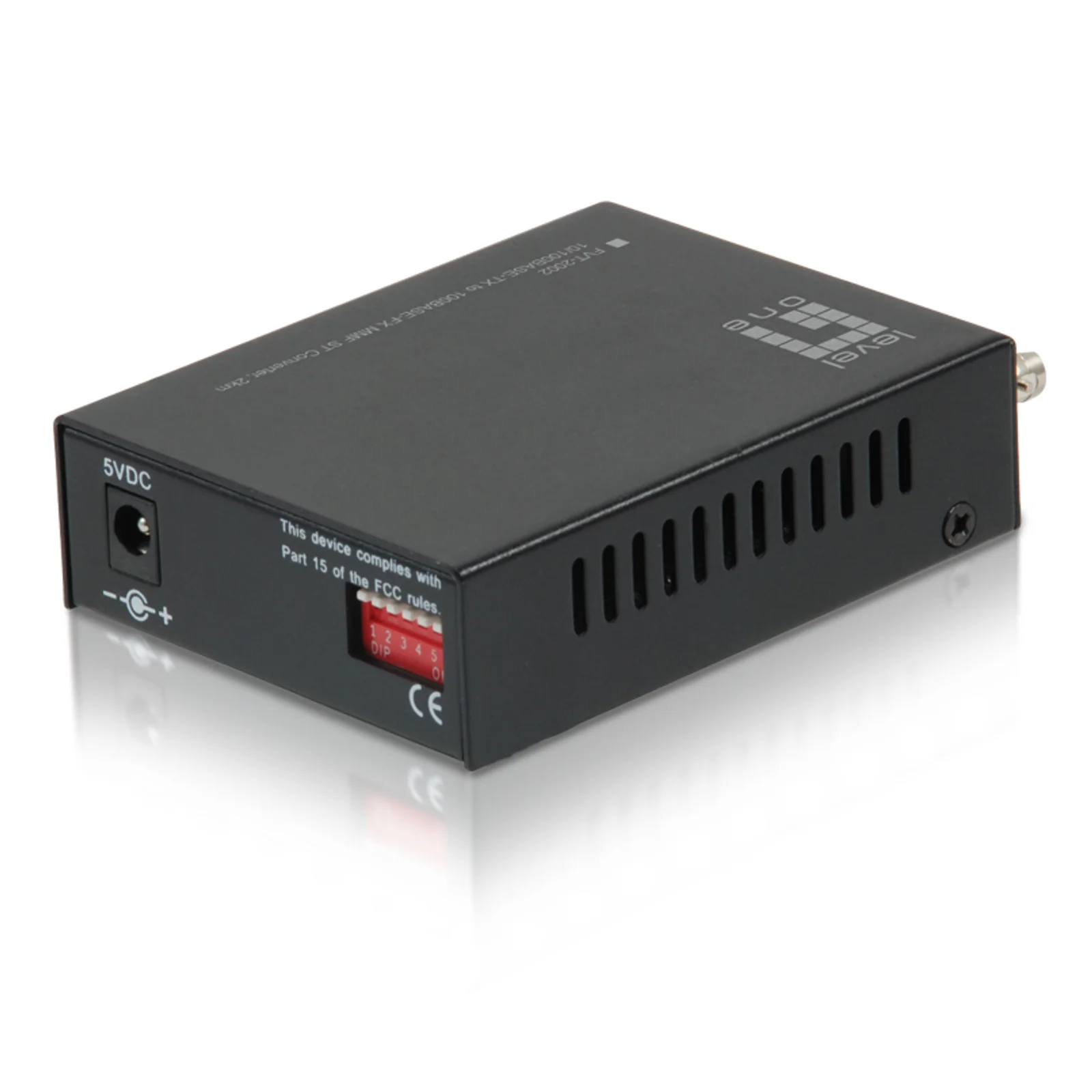LevelOne FVT-2002 convertisseur de support réseau 100 Mbit/s 1310 nm Noir