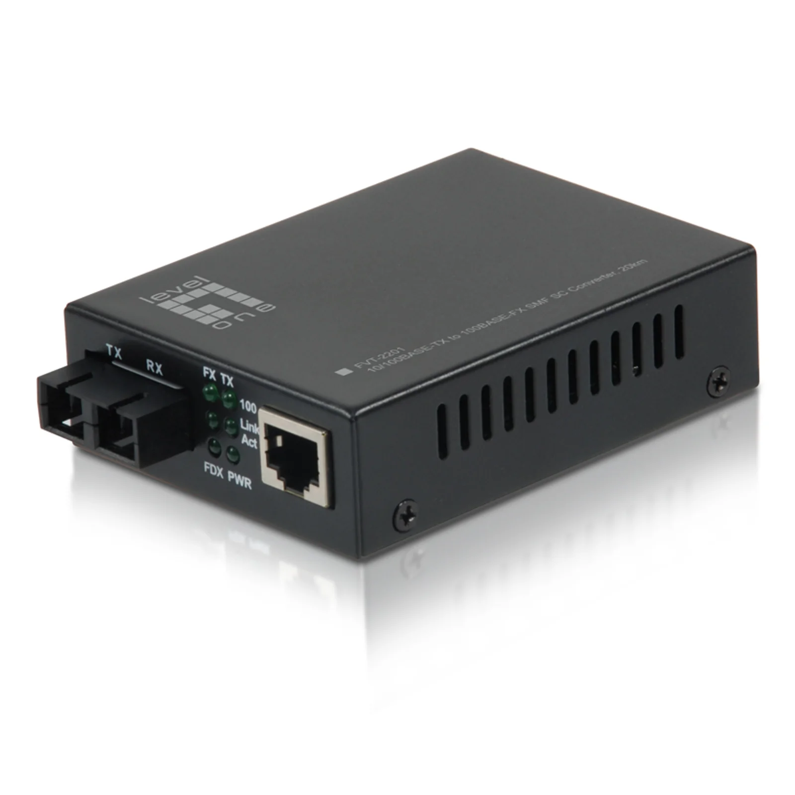 LevelOne FVT-2201 convertisseur de support réseau 100 Mbit/s 1310 nm Monomode Noir