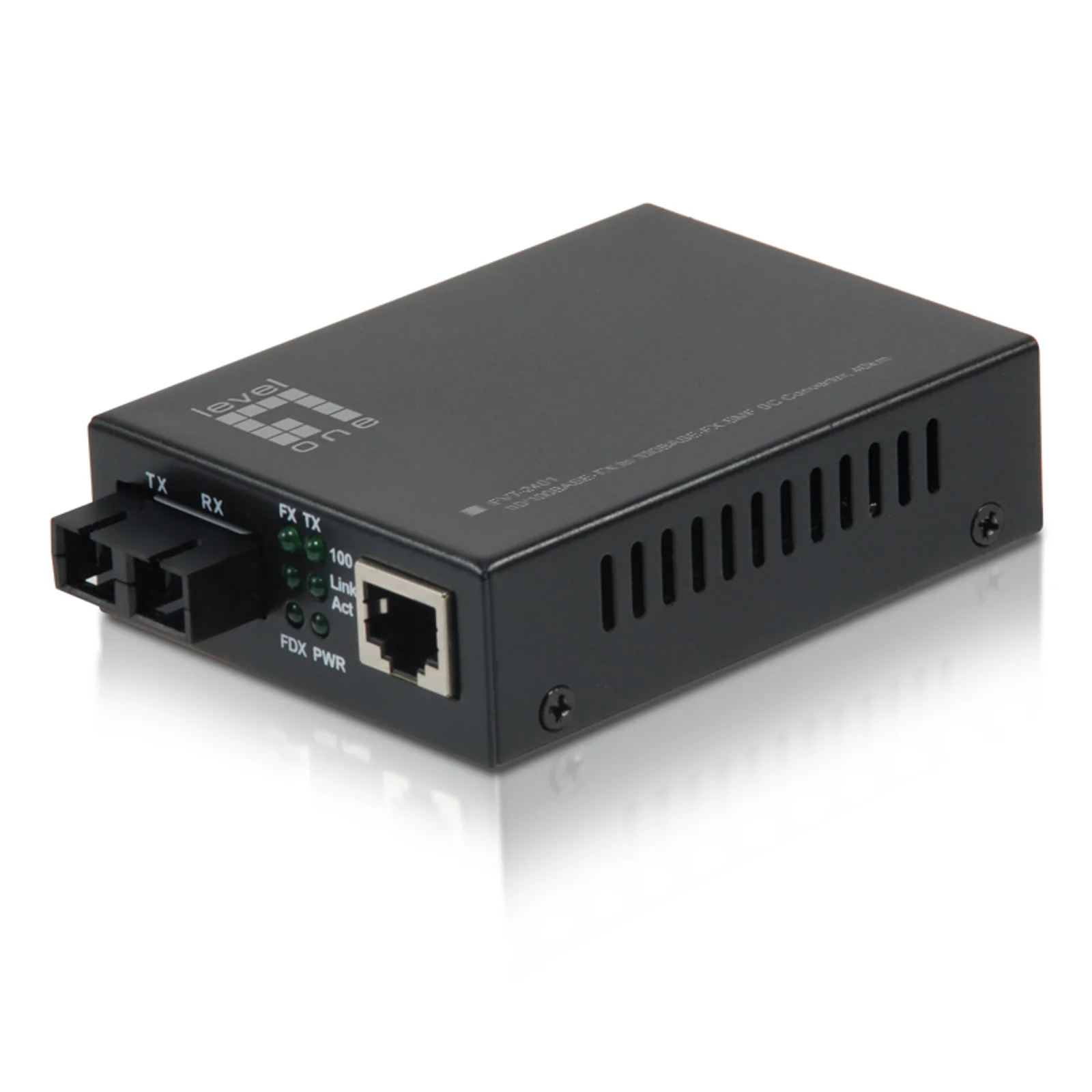 LevelOne FVT-2401 convertisseur de support réseau 100 Mbit/s 1310 nm Monomode Noir