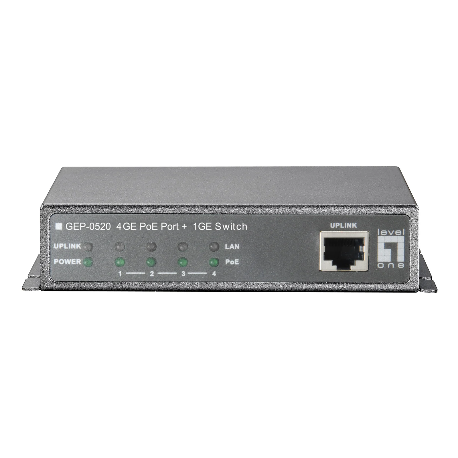 LevelOne GEP-0520 commutateur réseau Gigabit Ethernet (10/100/1000) Connexion Ethernet, supportant l'alimentation via ce port (PoE) Noir