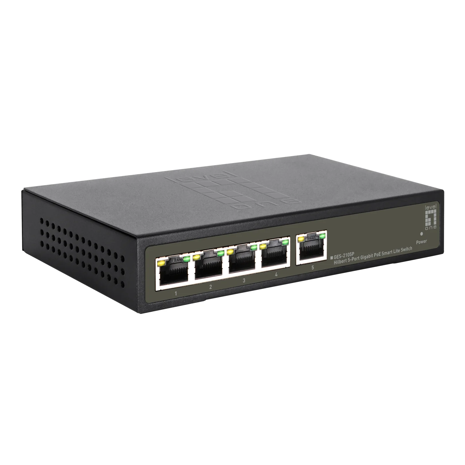 LevelOne GES-2105P commutateur réseau Géré L2 Gigabit Ethernet (10/100/1000) Connexion Ethernet, supportant l'alimentation via ce port (PoE) Noir