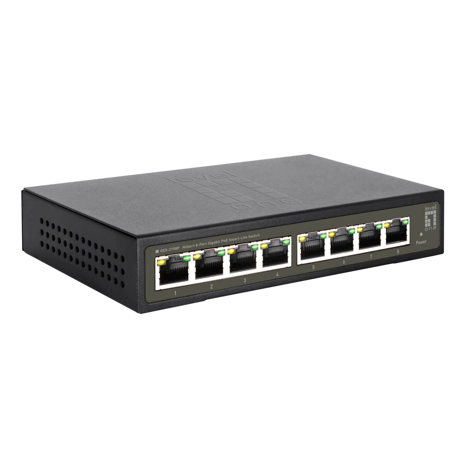 LevelOne GES-2108P commutateur réseau Géré L2 Gigabit Ethernet (10/100/1000) Connexion Ethernet, supportant l'alimentation via ce port (PoE) Noir