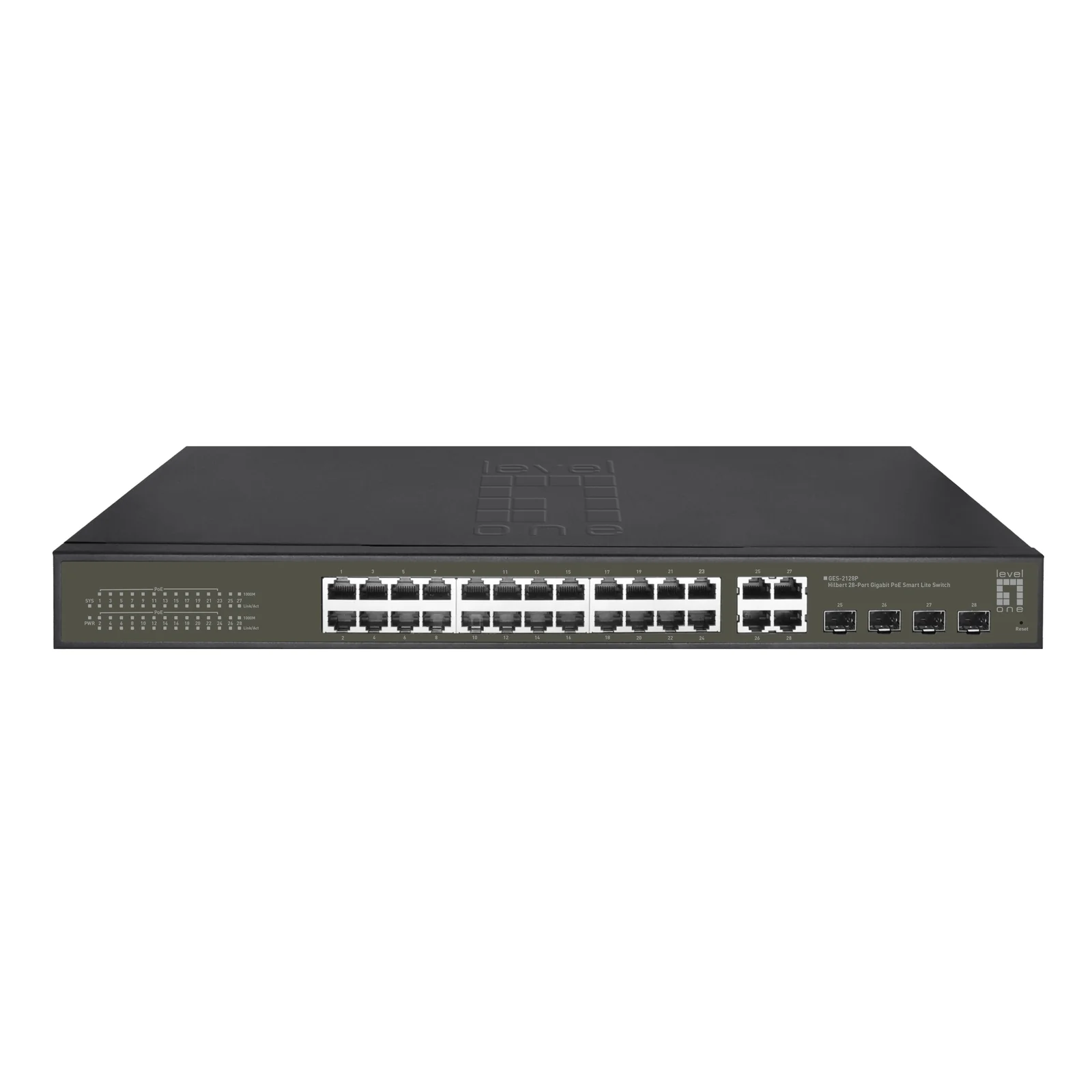 LevelOne GES-2128P commutateur réseau Géré L2 Gigabit Ethernet (10/100/1000) Connexion Ethernet, supportant l'alimentation via ce port (PoE) Noir