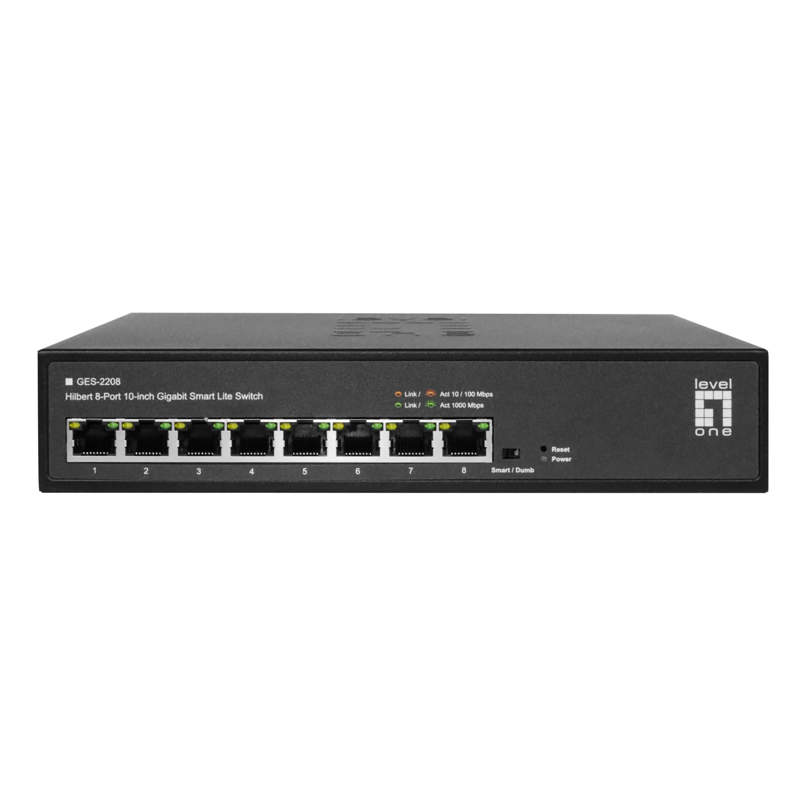 LevelOne GES-2208 commutateur réseau Géré L2 Gigabit Ethernet (10/100/1000) Noir