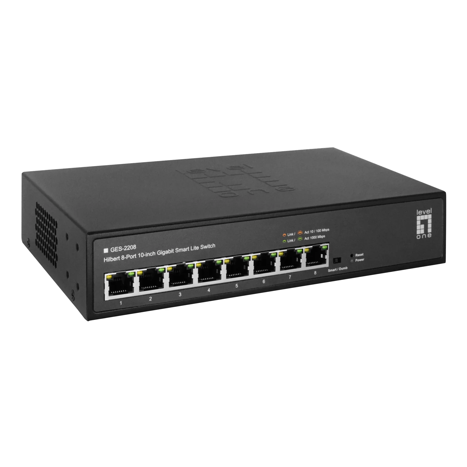 LevelOne GES-2208 commutateur réseau Géré L2 Gigabit Ethernet (10/100/1000) Noir