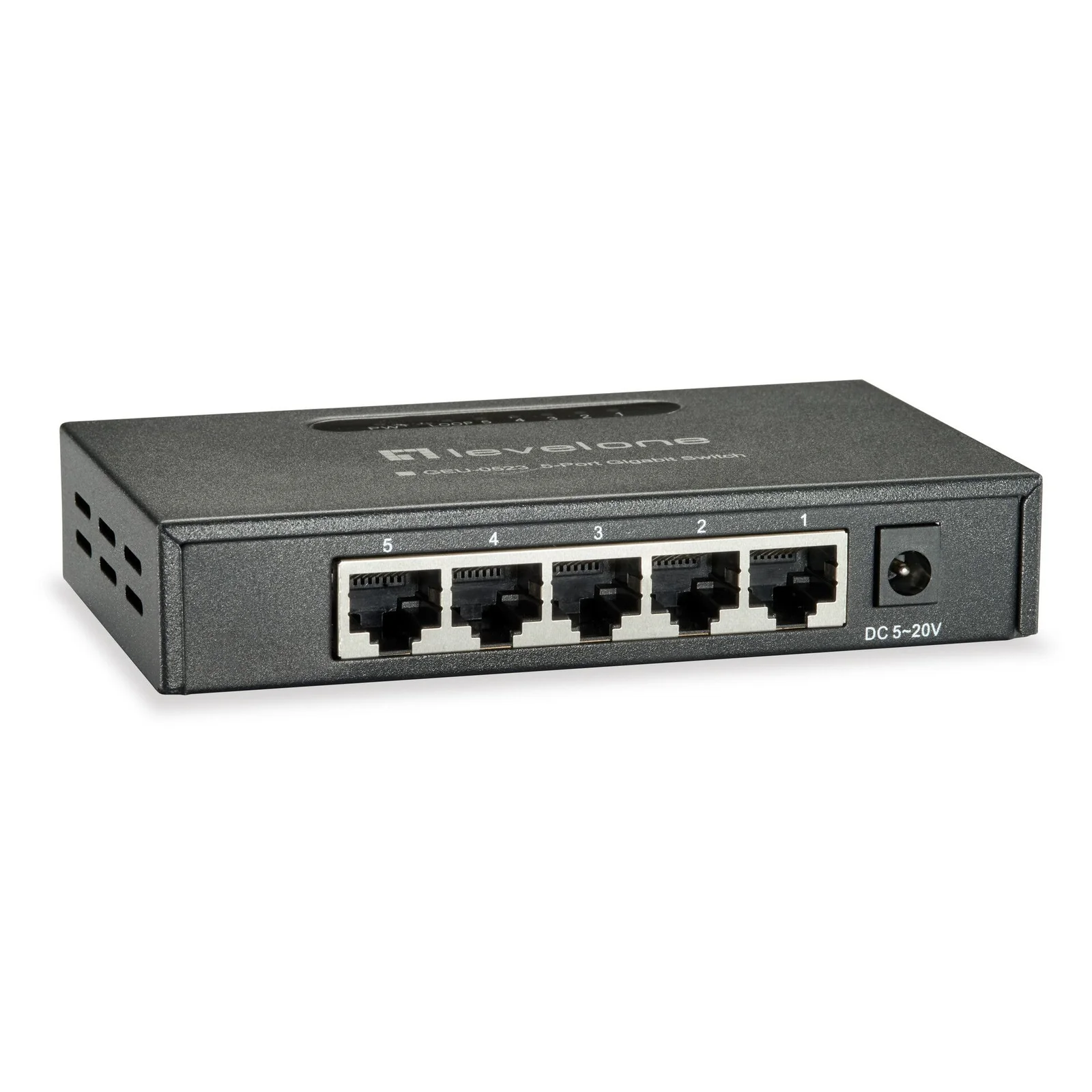 LevelOne GEU-0523 commutateur réseau Non-géré Gigabit Ethernet (10/100/1000) Noir