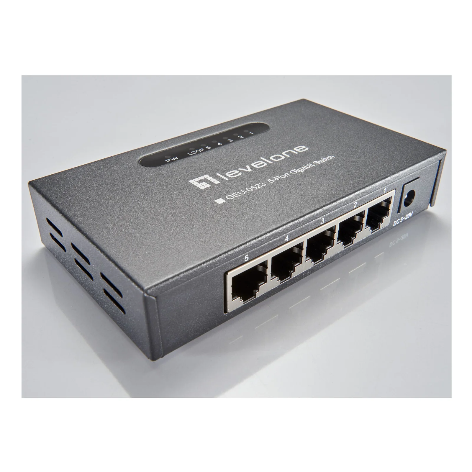 LevelOne GEU-0523 commutateur réseau Non-géré Gigabit Ethernet (10/100/1000) Noir