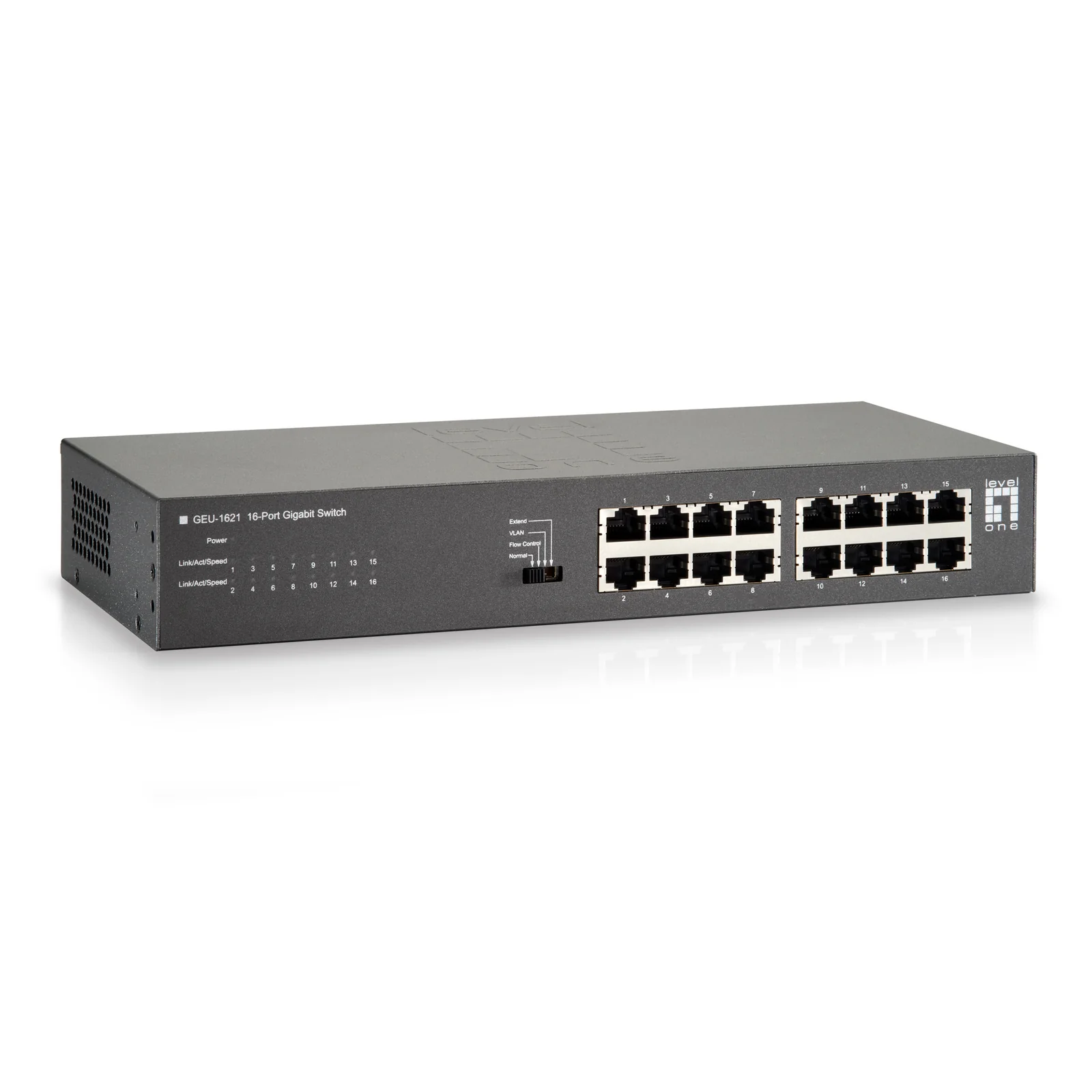 LevelOne GEU-1621 commutateur réseau Gigabit Ethernet (10/100/1000) Gris