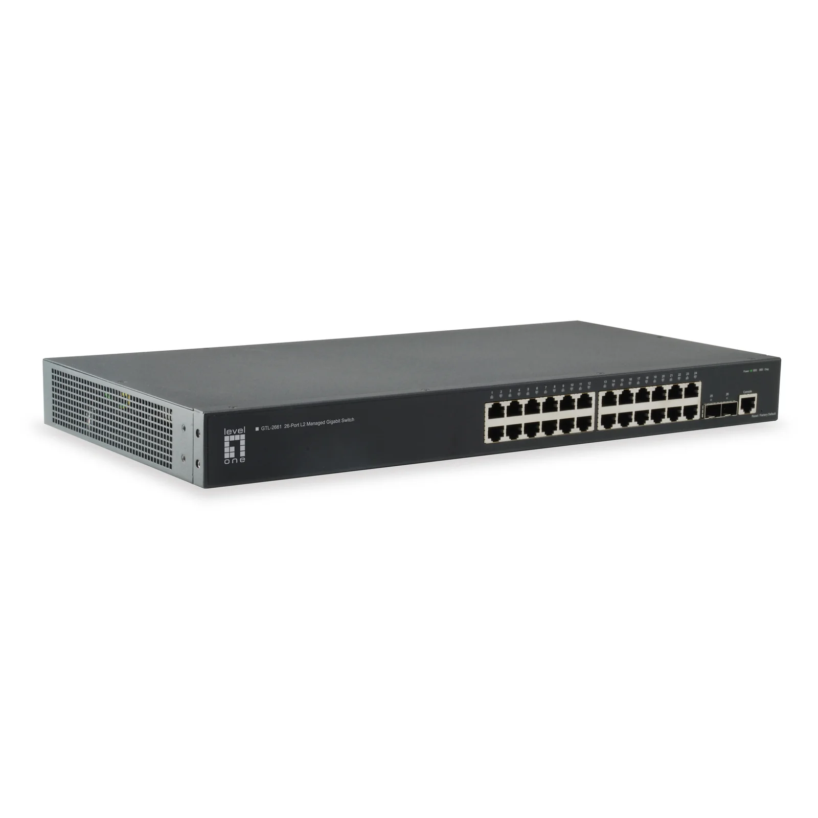 LevelOne GTL-2661 commutateur réseau Géré L2 Gigabit Ethernet (10/100/1000) Noir