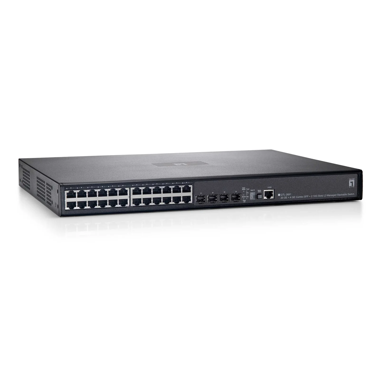 LevelOne GTL-2691 commutateur réseau Géré L3 Gigabit Ethernet (10/100/1000) Noir