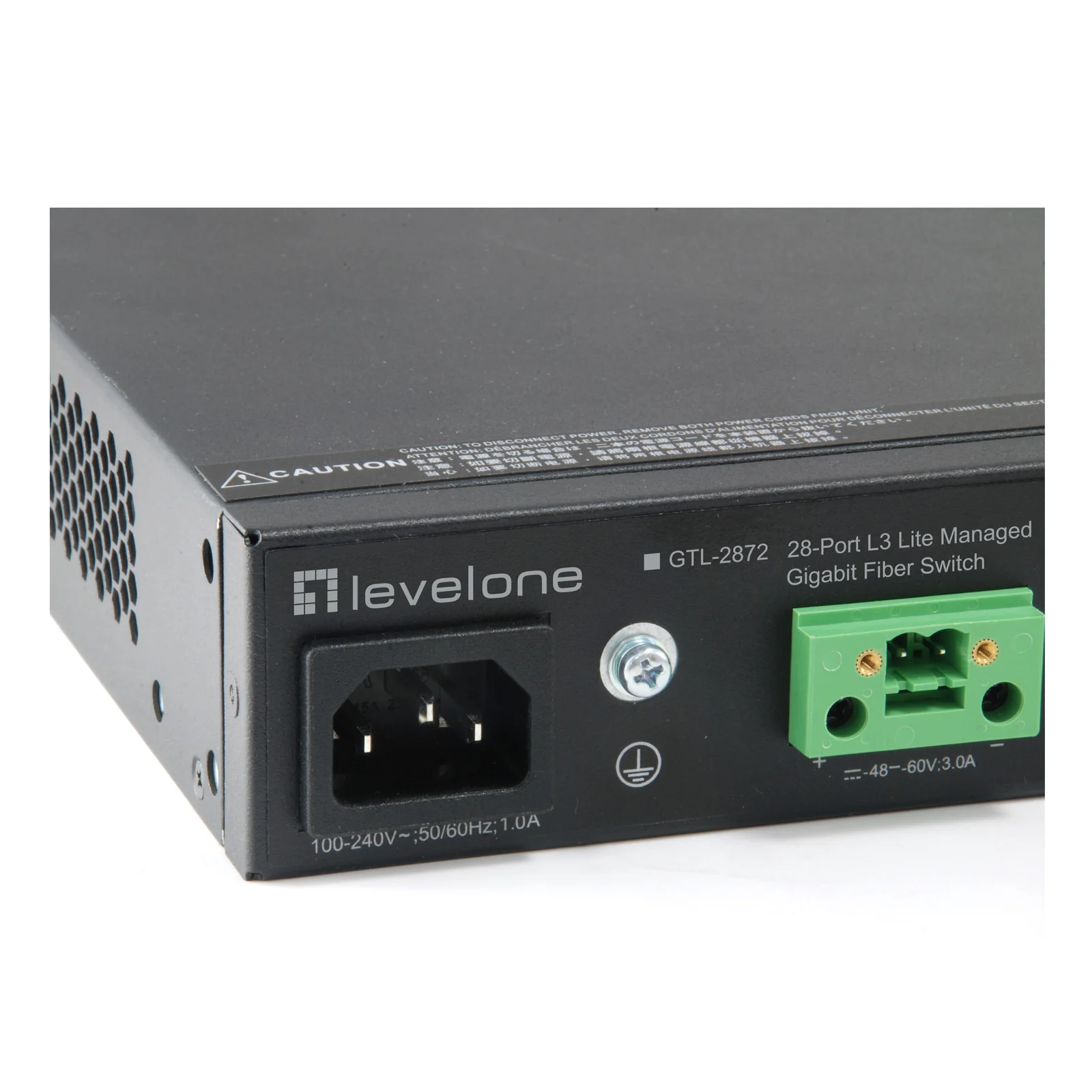 LevelOne GTL-2872 commutateur réseau Géré L3 Noir