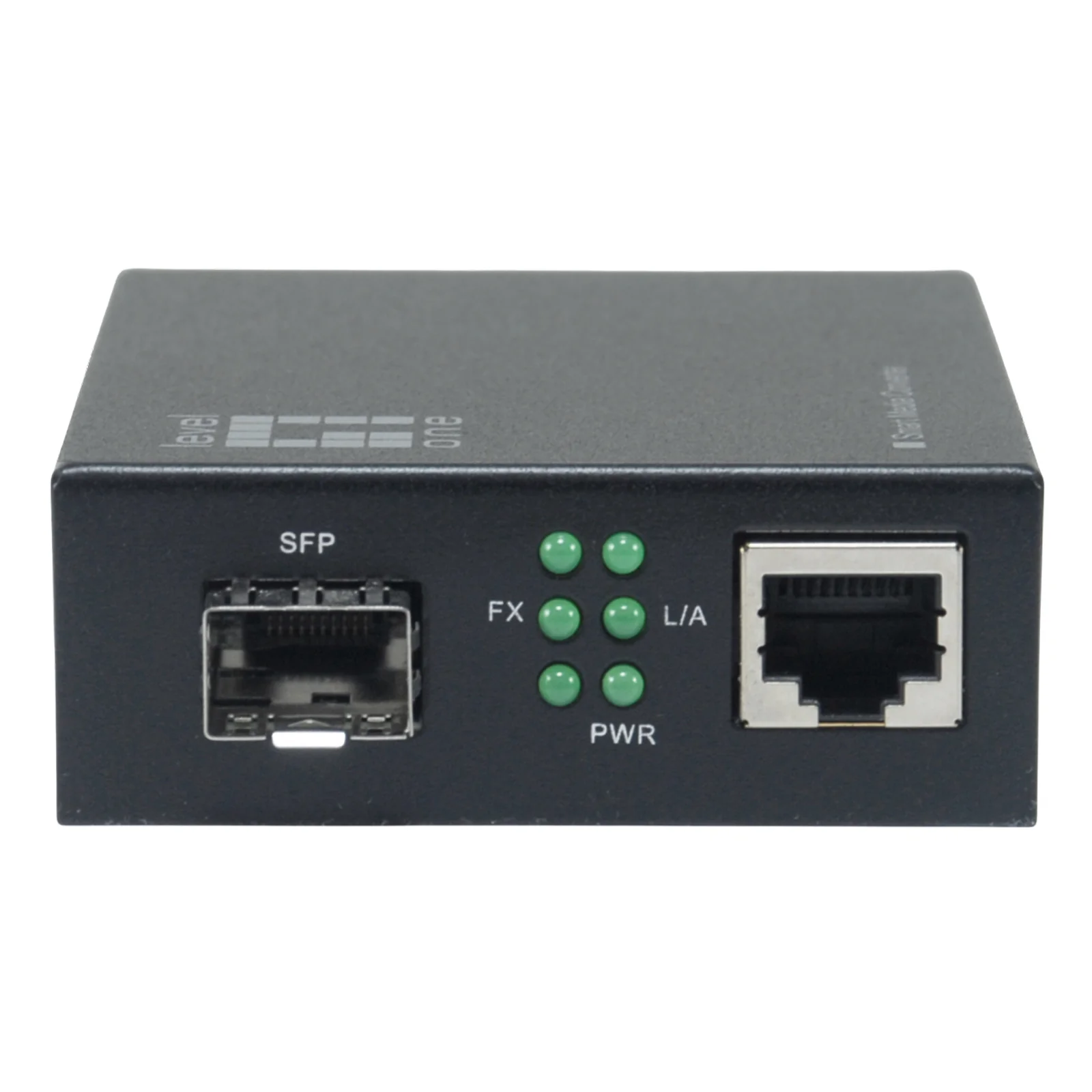 LevelOne GVM-2000 convertisseur de support réseau 1000 Mbit/s Noir
