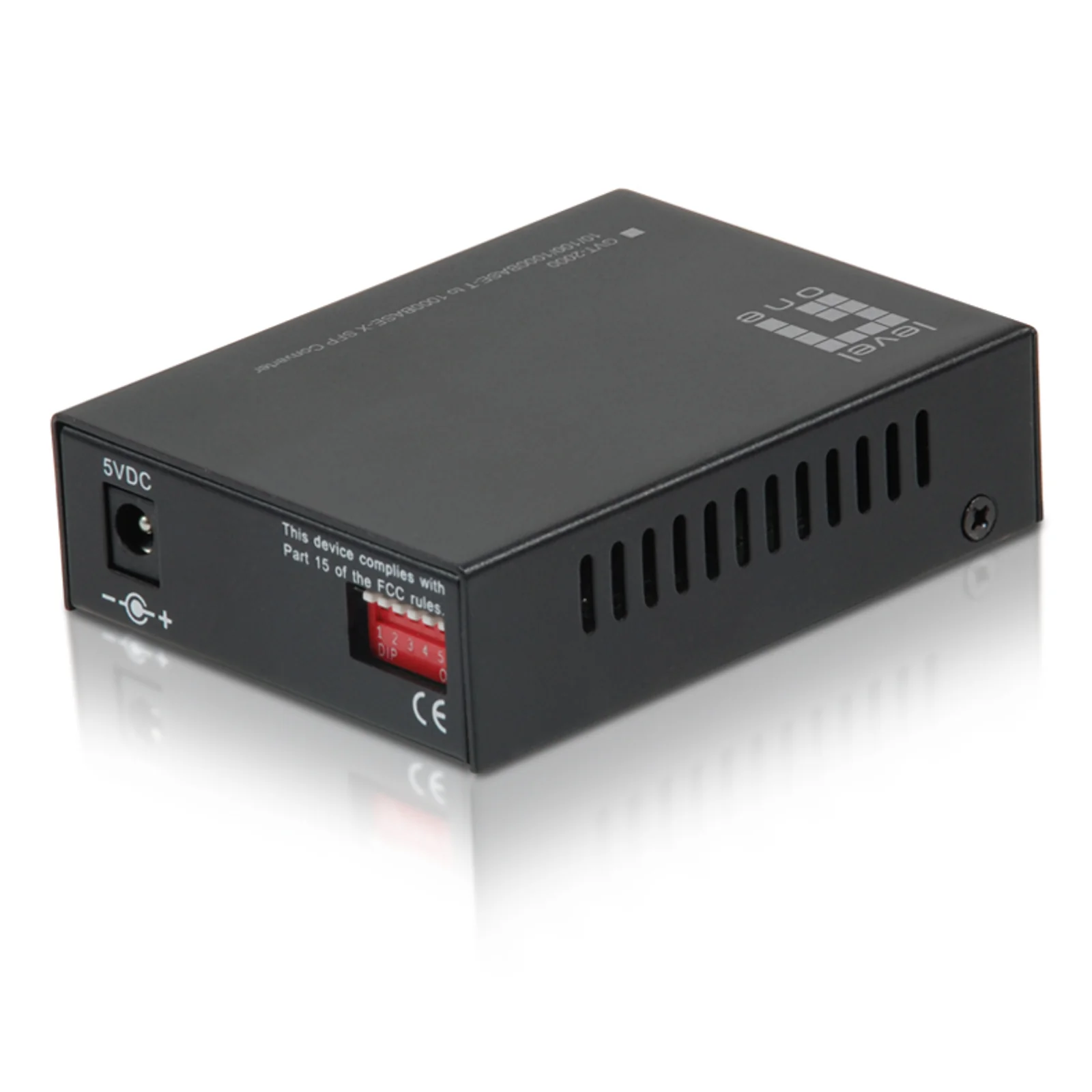 LevelOne GVT-2000 convertisseur de support réseau 1000 Mbit/s Multimode Noir