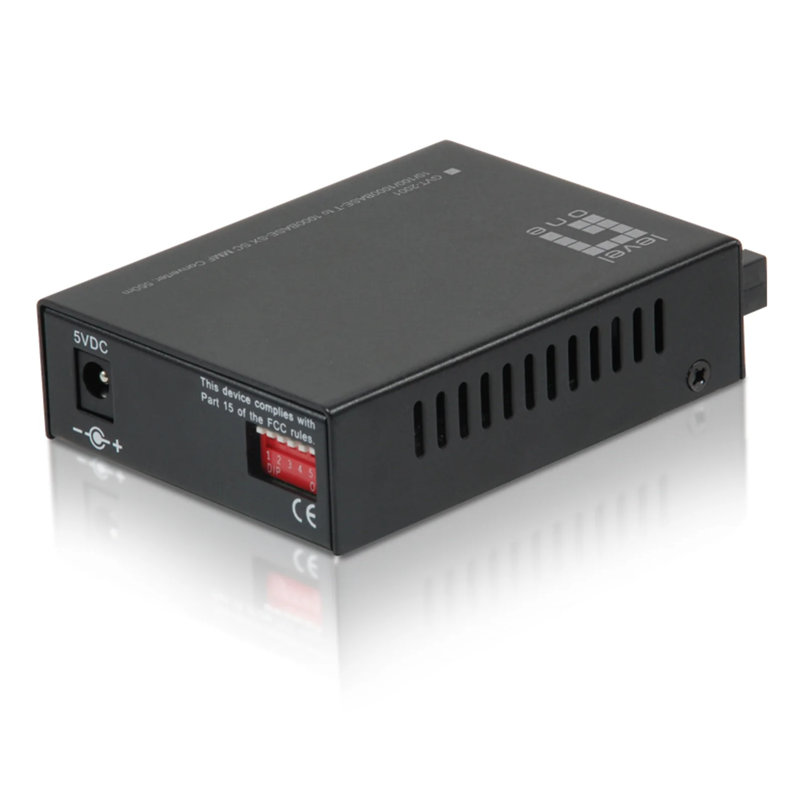 LevelOne GVT-2001 convertisseur de support réseau 1000 Mbit/s 850 nm Multimode Noir