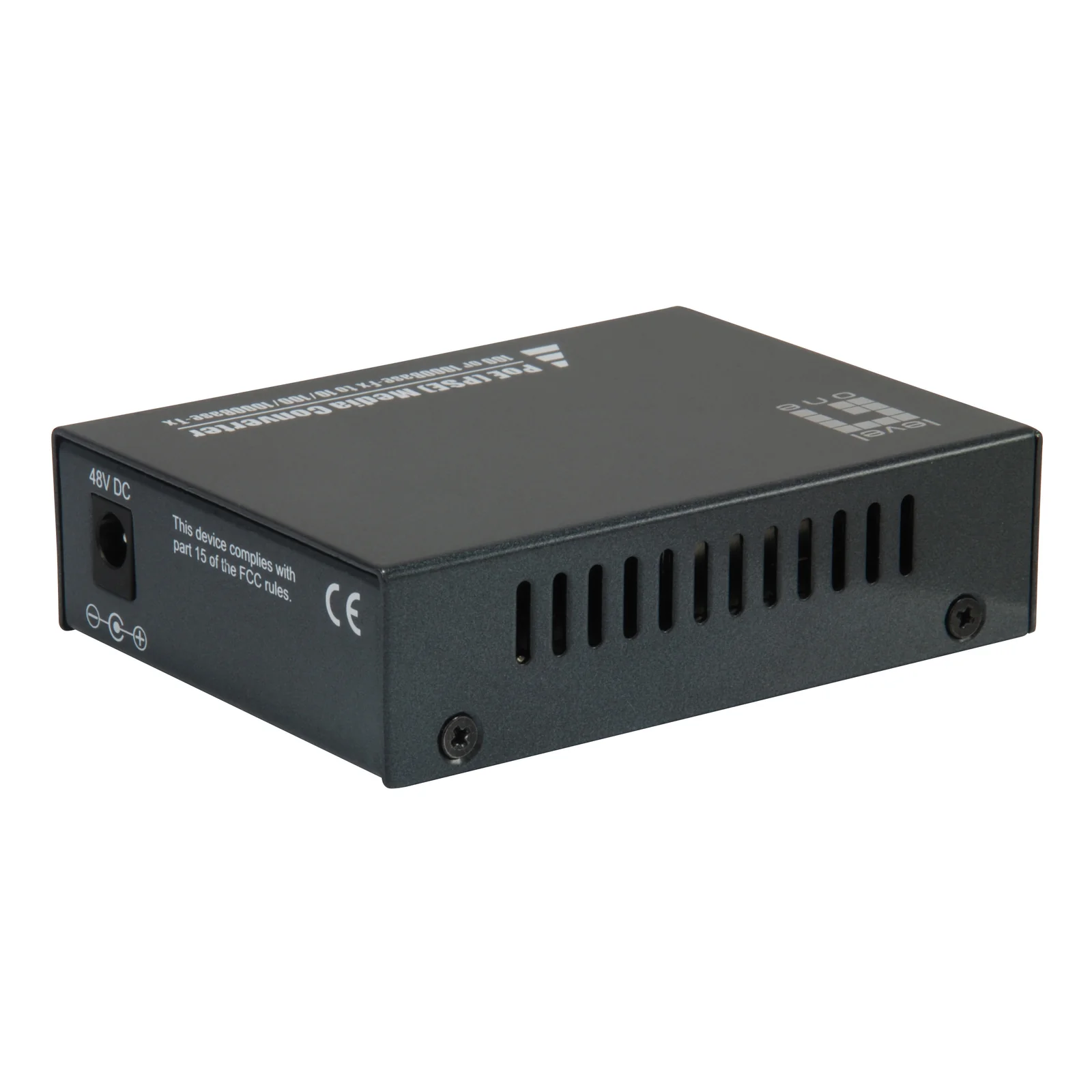 LevelOne GVT-2012 convertisseur de support réseau 1000 Mbit/s Noir
