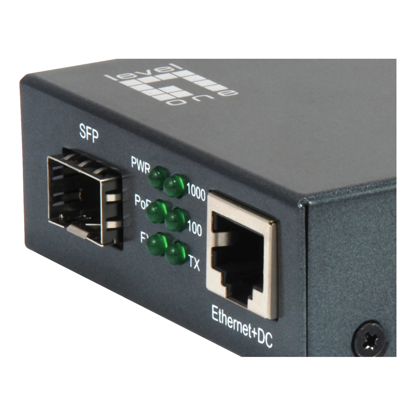 LevelOne GVT-2012 convertisseur de support réseau 1000 Mbit/s Noir