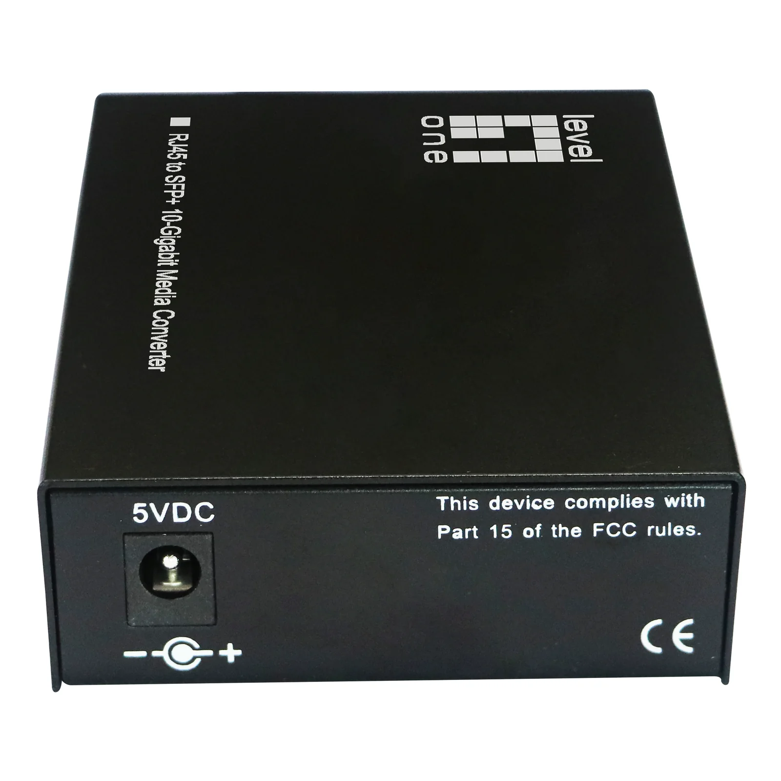 LevelOne GVT-2051 convertisseur de support réseau 10000 Mbit/s Noir