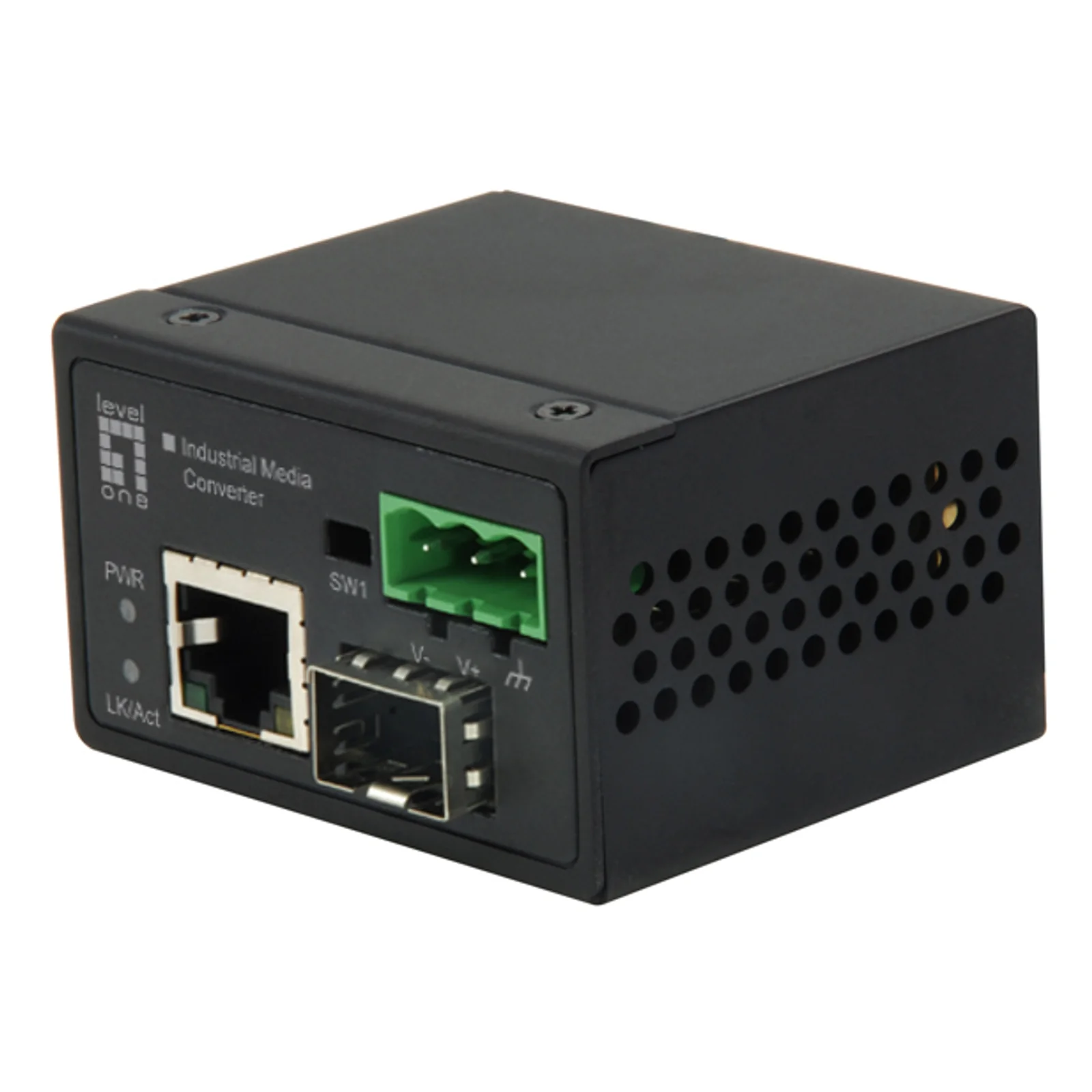 LevelOne IEC-4000 convertisseur de support réseau 100 Mbit/s Noir