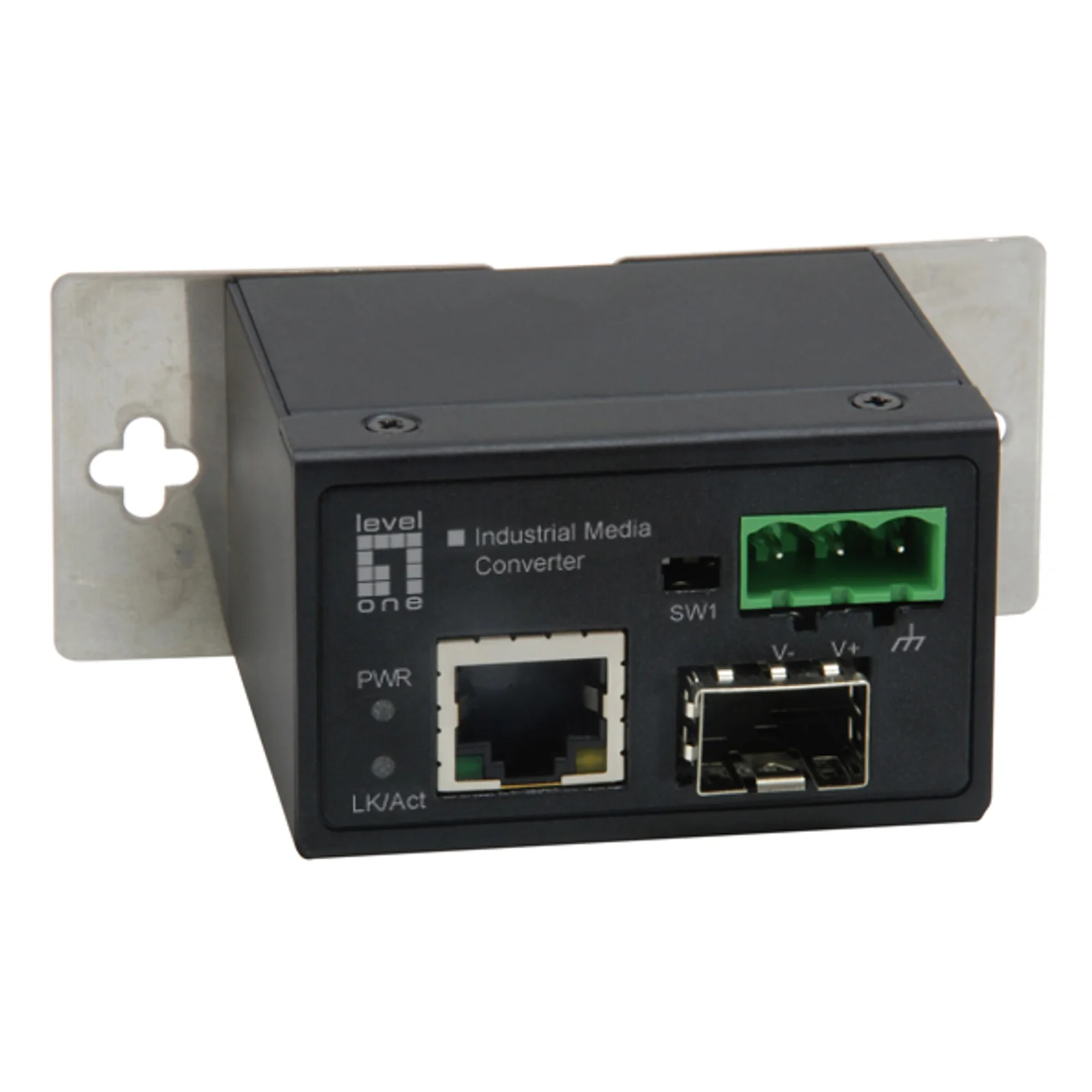 LevelOne IEC-4000 convertisseur de support réseau 100 Mbit/s Noir
