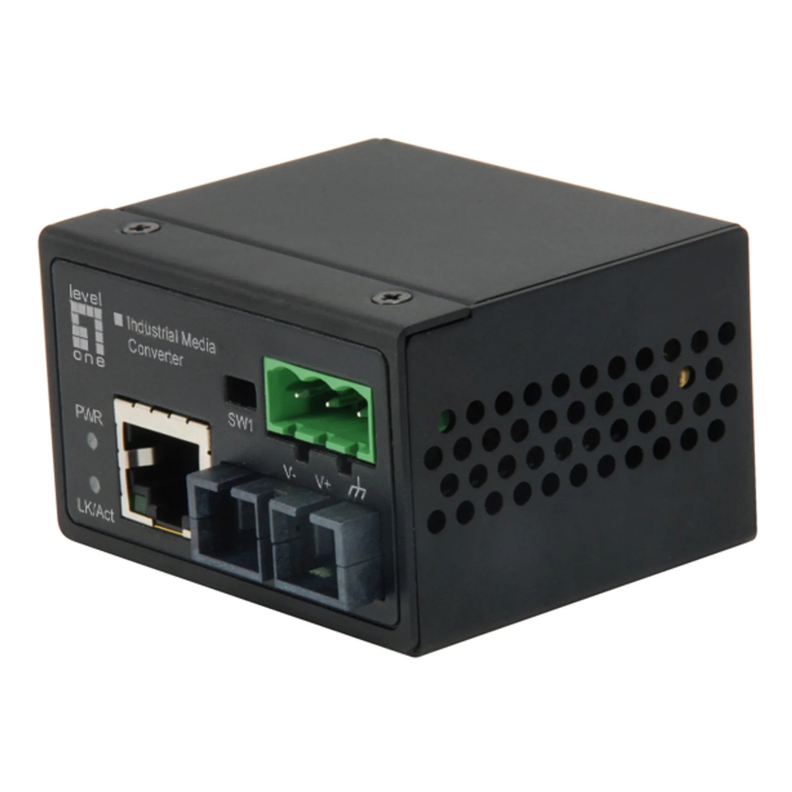 LevelOne IEC-4002 convertisseur de support réseau 100 Mbit/s Multimode Noir