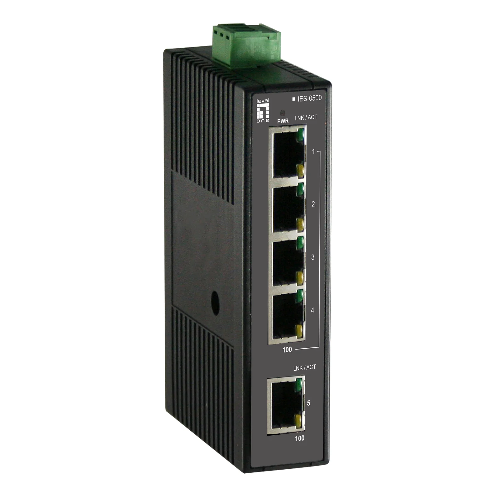 LevelOne IES-0500 commutateur réseau Non-géré Fast Ethernet (10/100) Noir